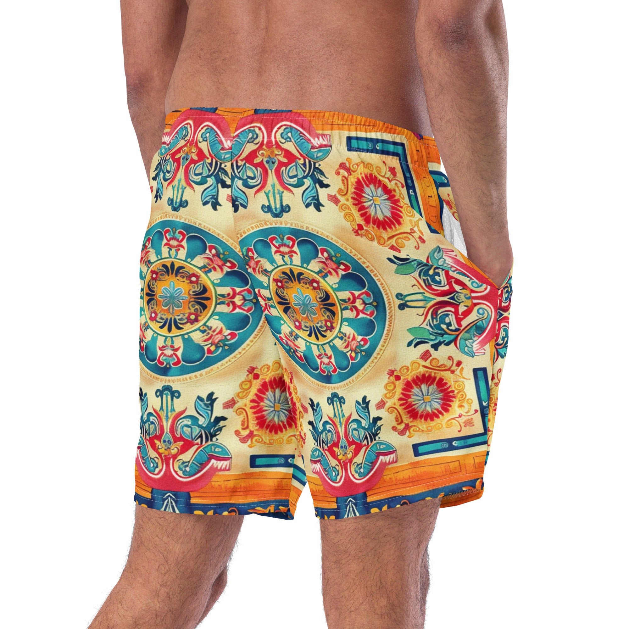 All-Over Print Recycled Swim Trunks