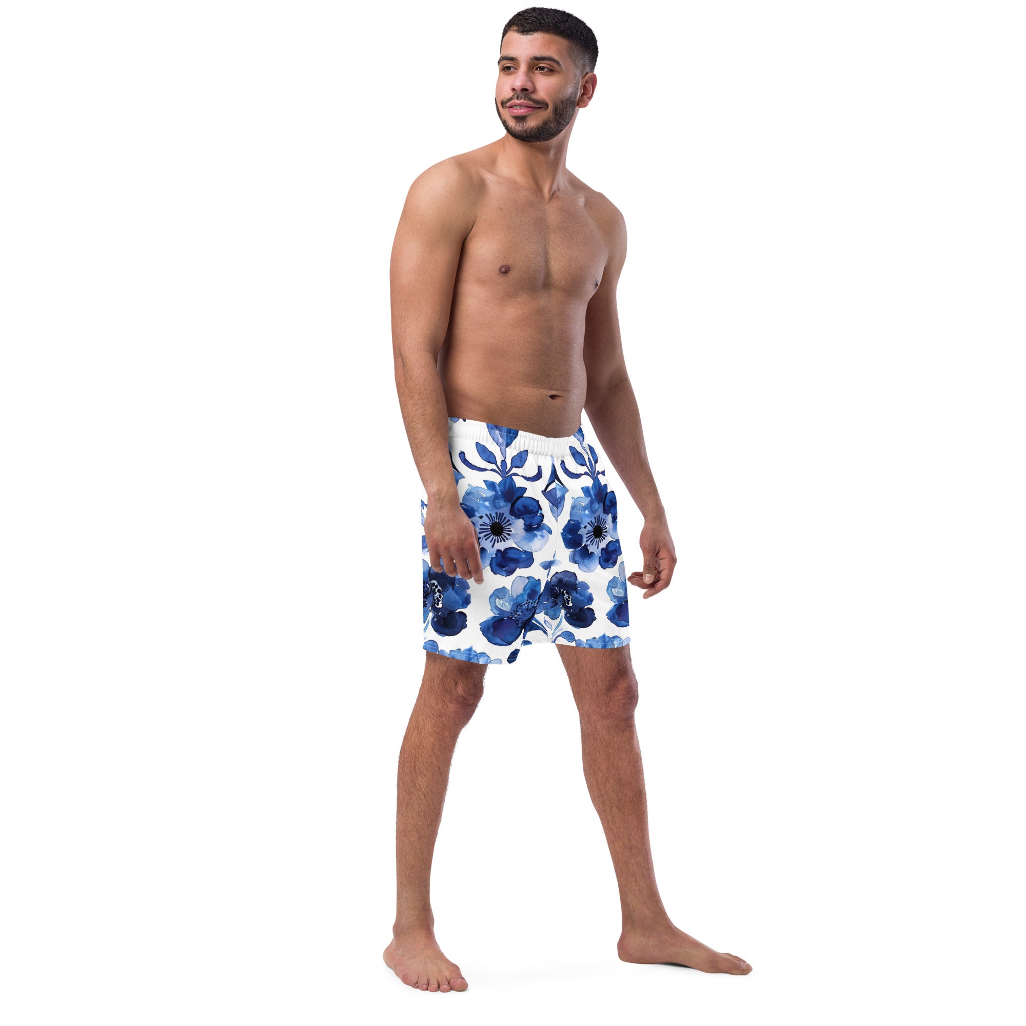 All-Over Print Recycled Swim Trunks