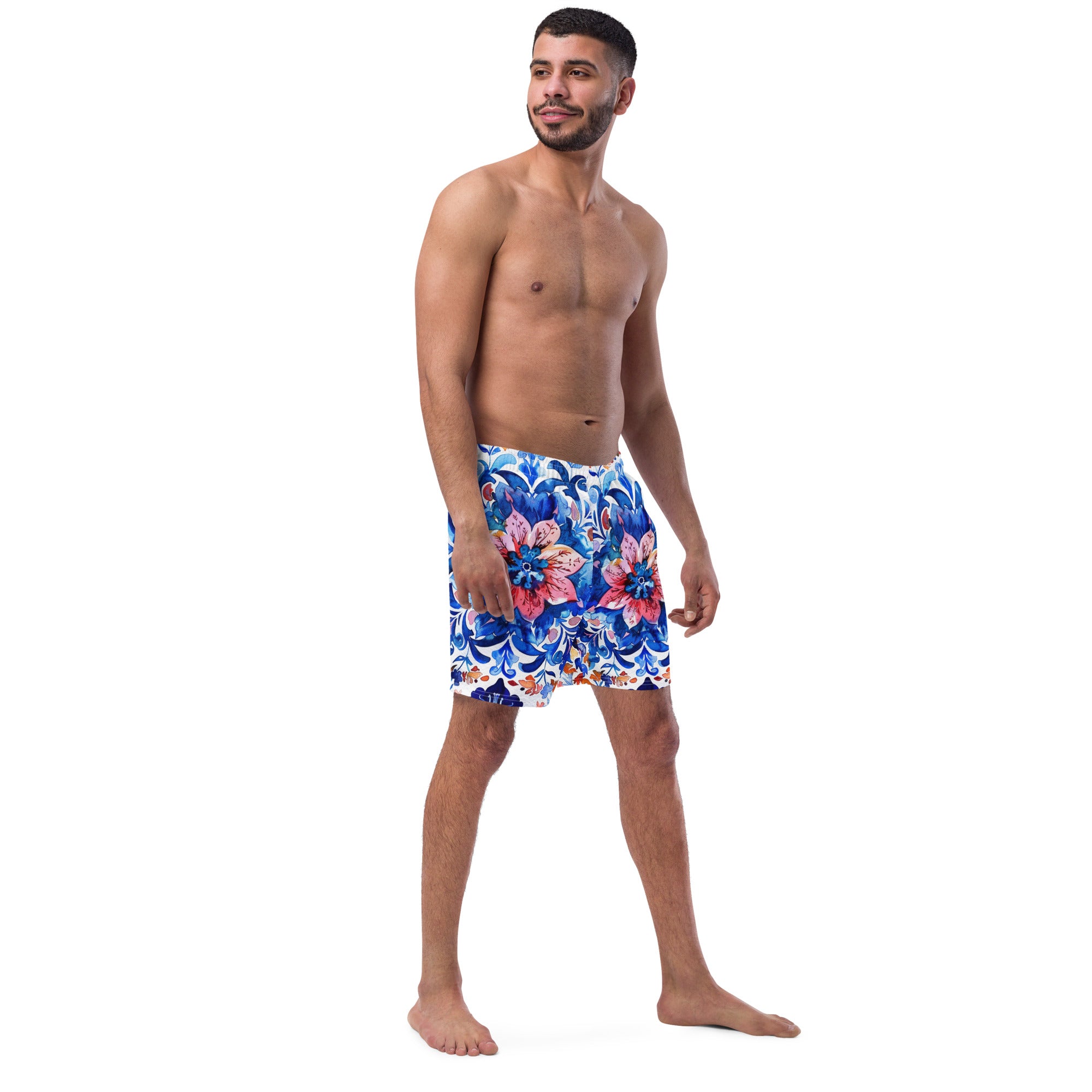 All-Over Print Recycled Swim Trunks