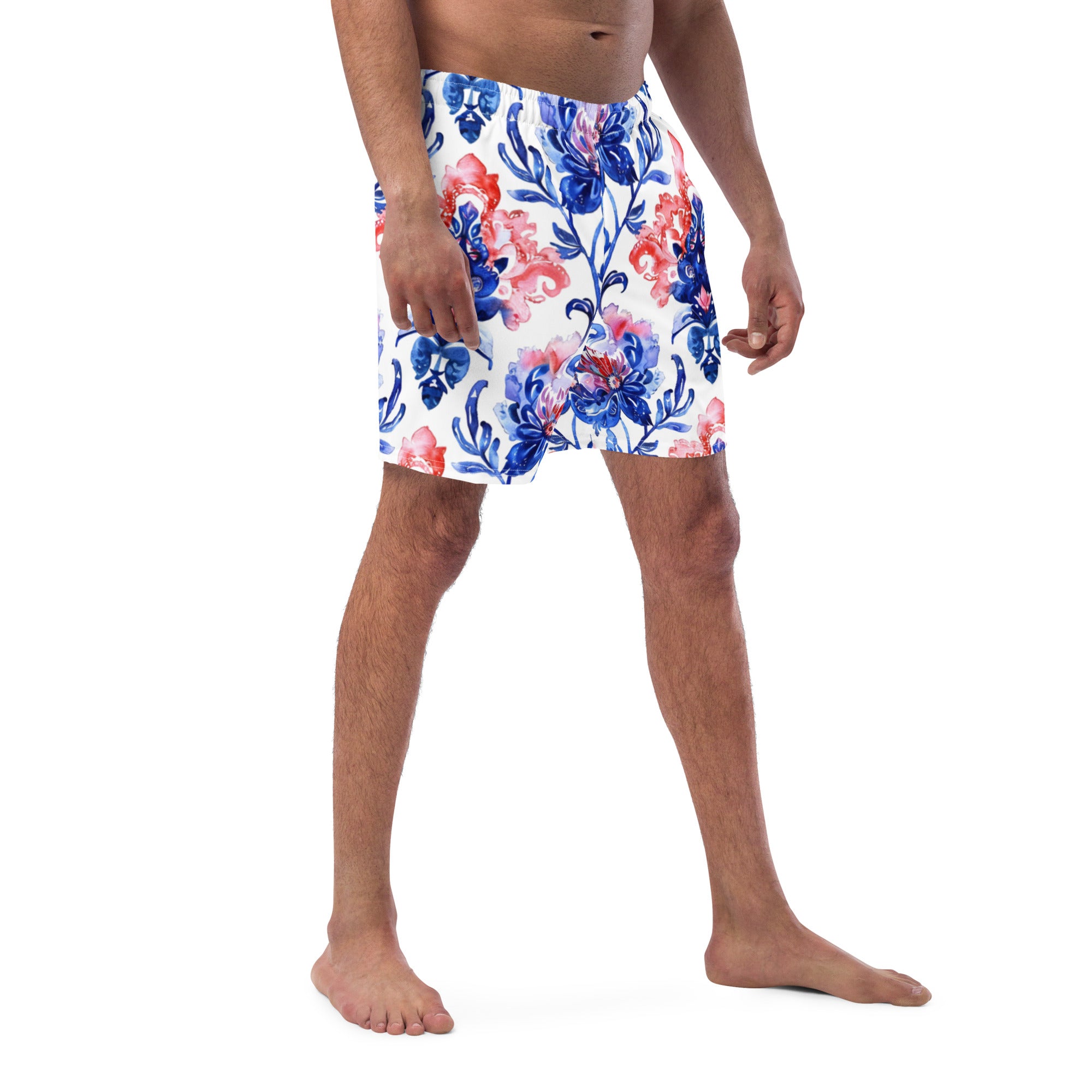 All-Over Print Recycled Swim Trunks