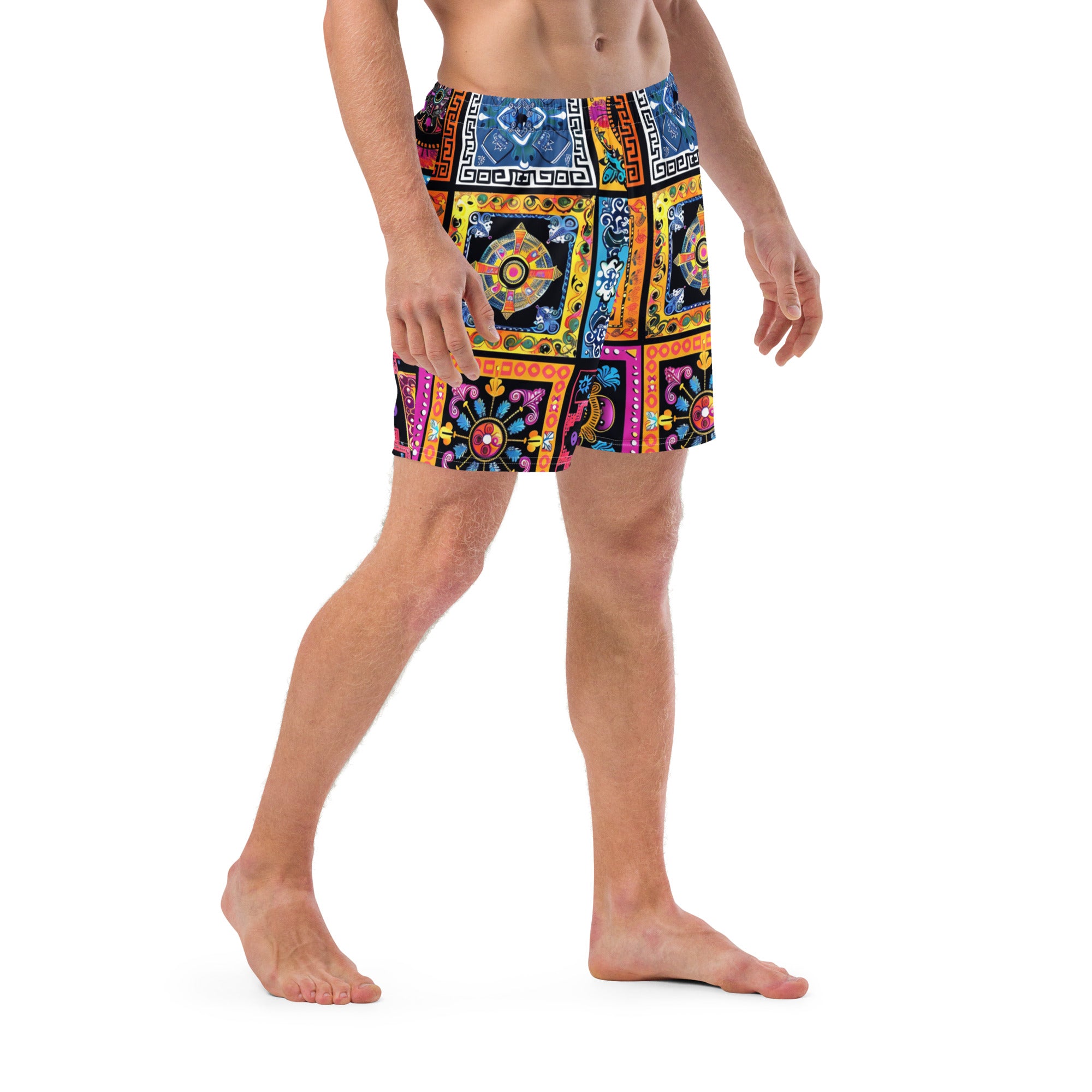 All-Over Print Recycled Swim Trunks
