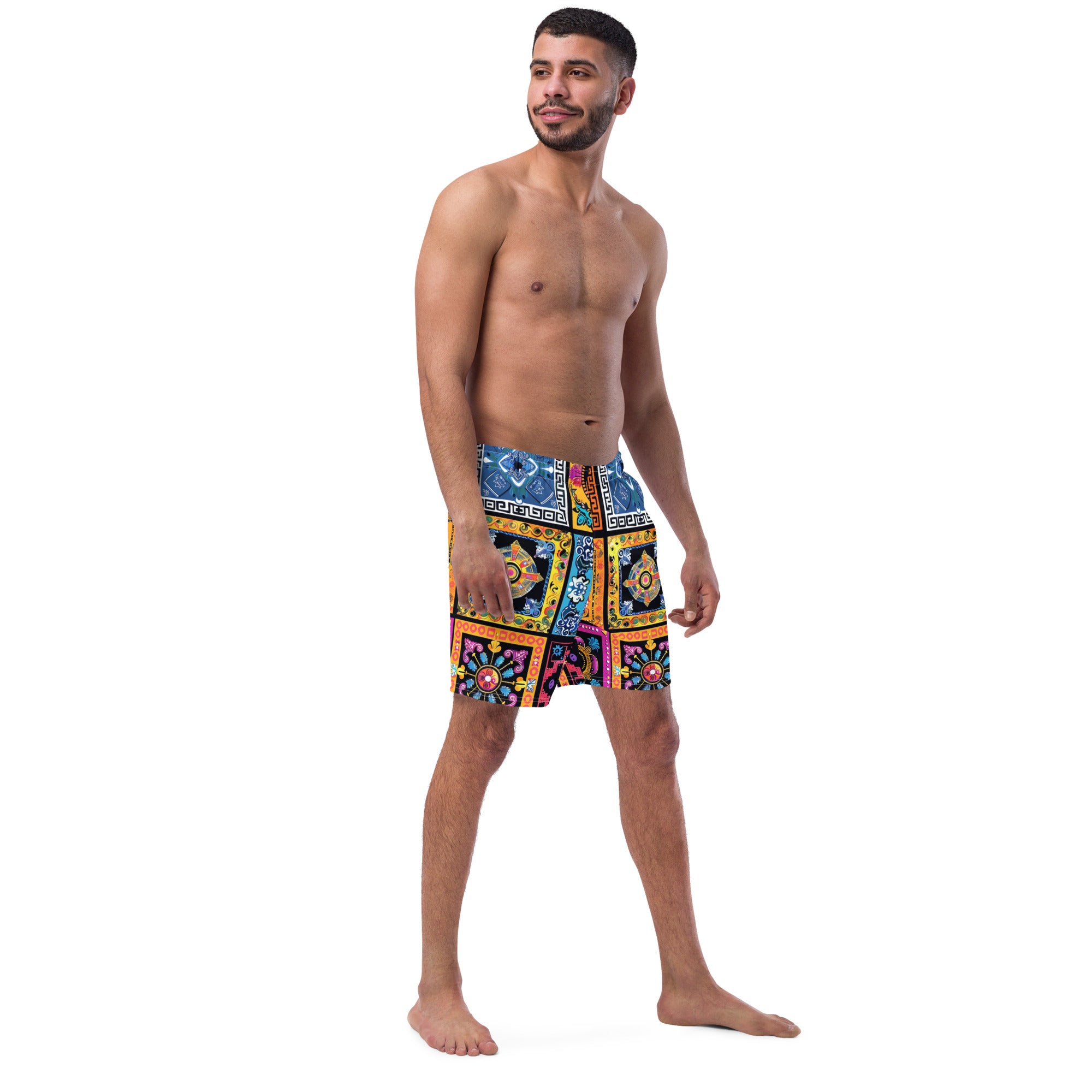 All-Over Print Recycled Swim Trunks