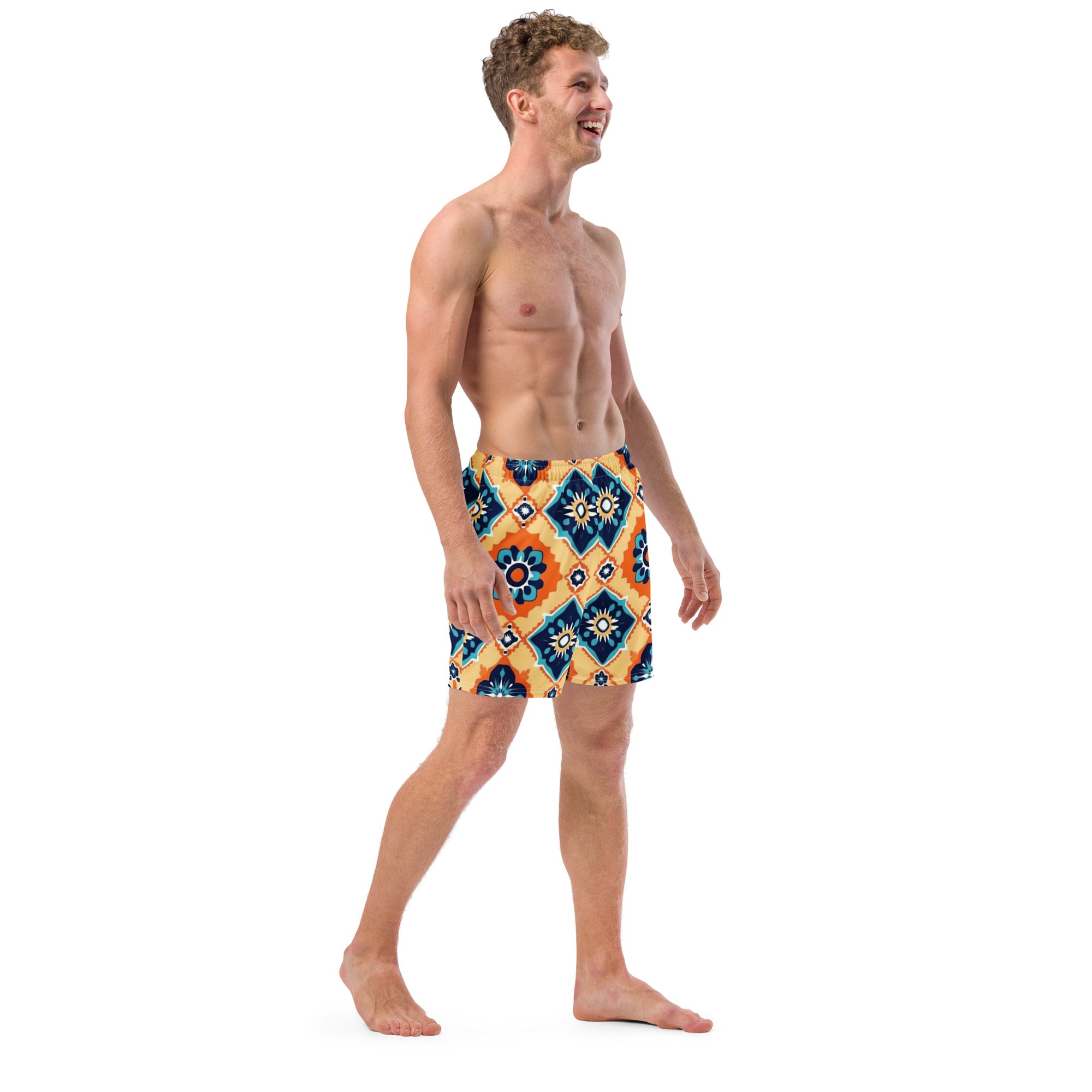 All-Over Print Recycled Swim Trunks