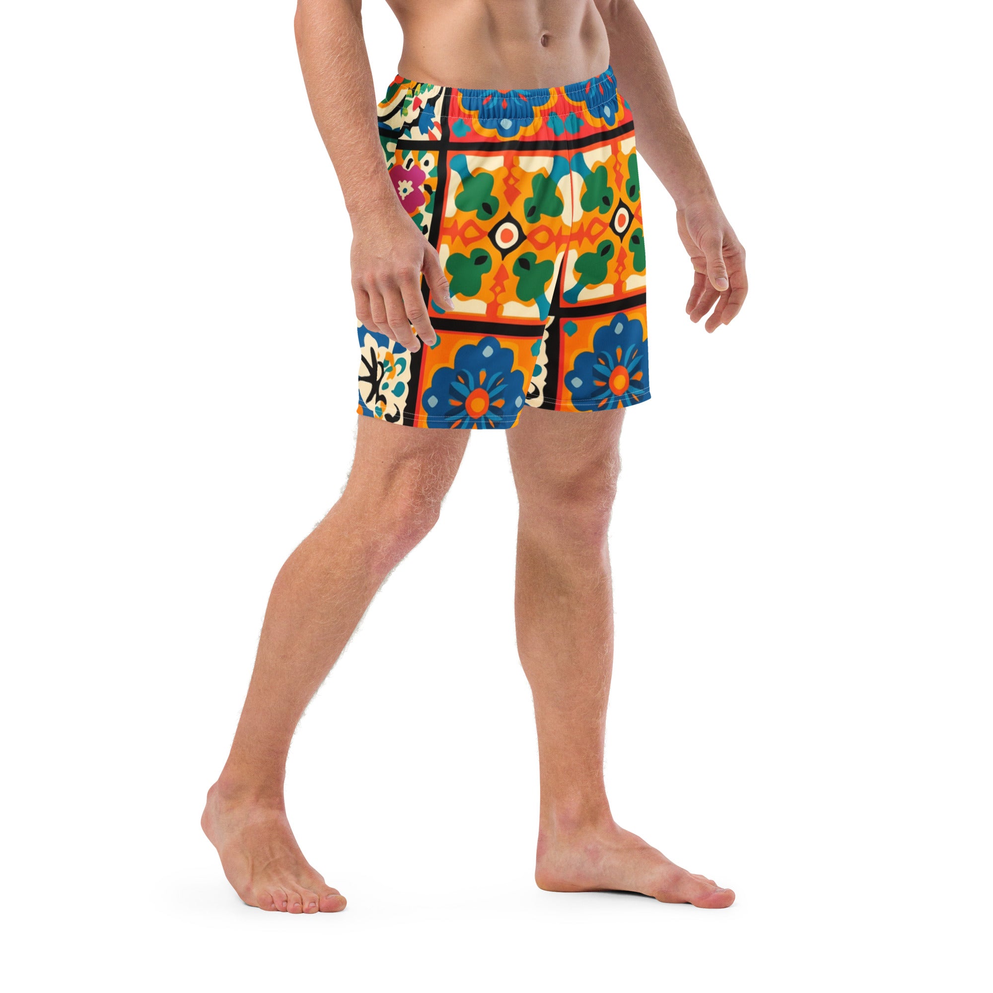 All-Over Print Recycled Swim Trunks