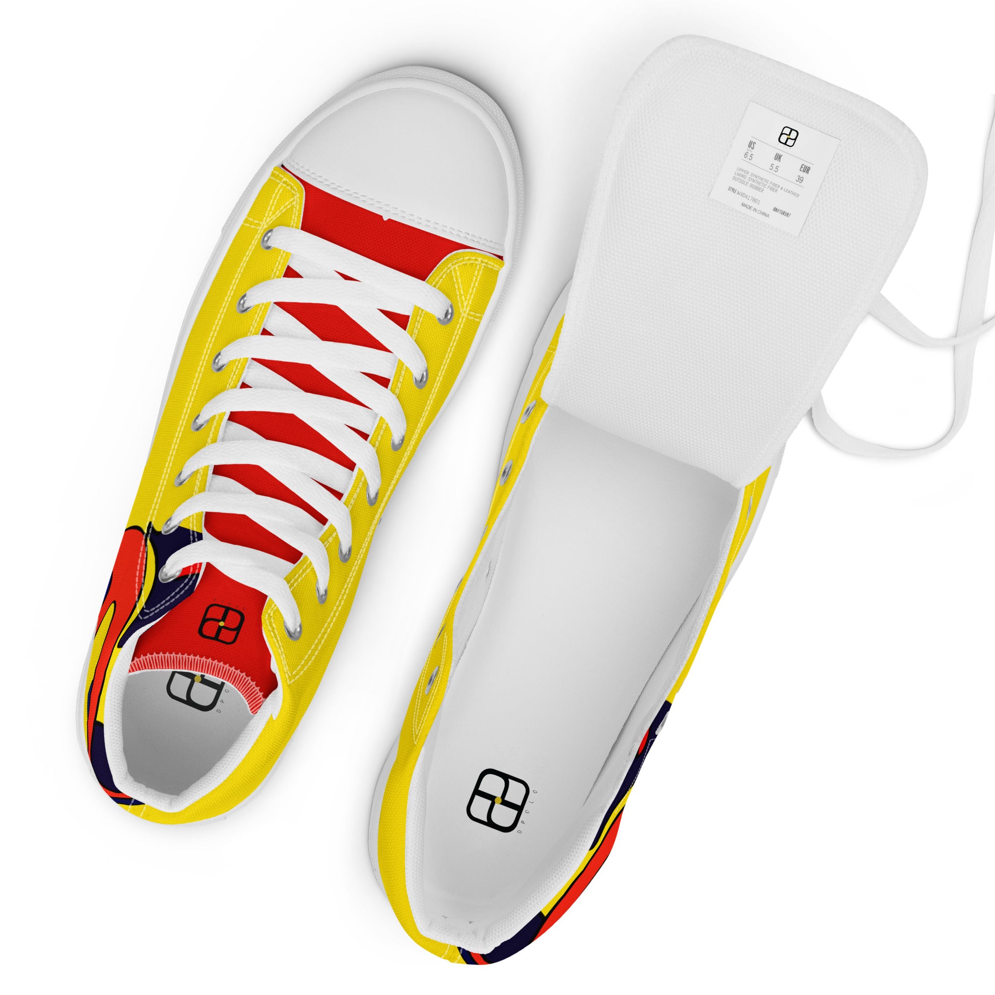 Men’s high top canvas shoes