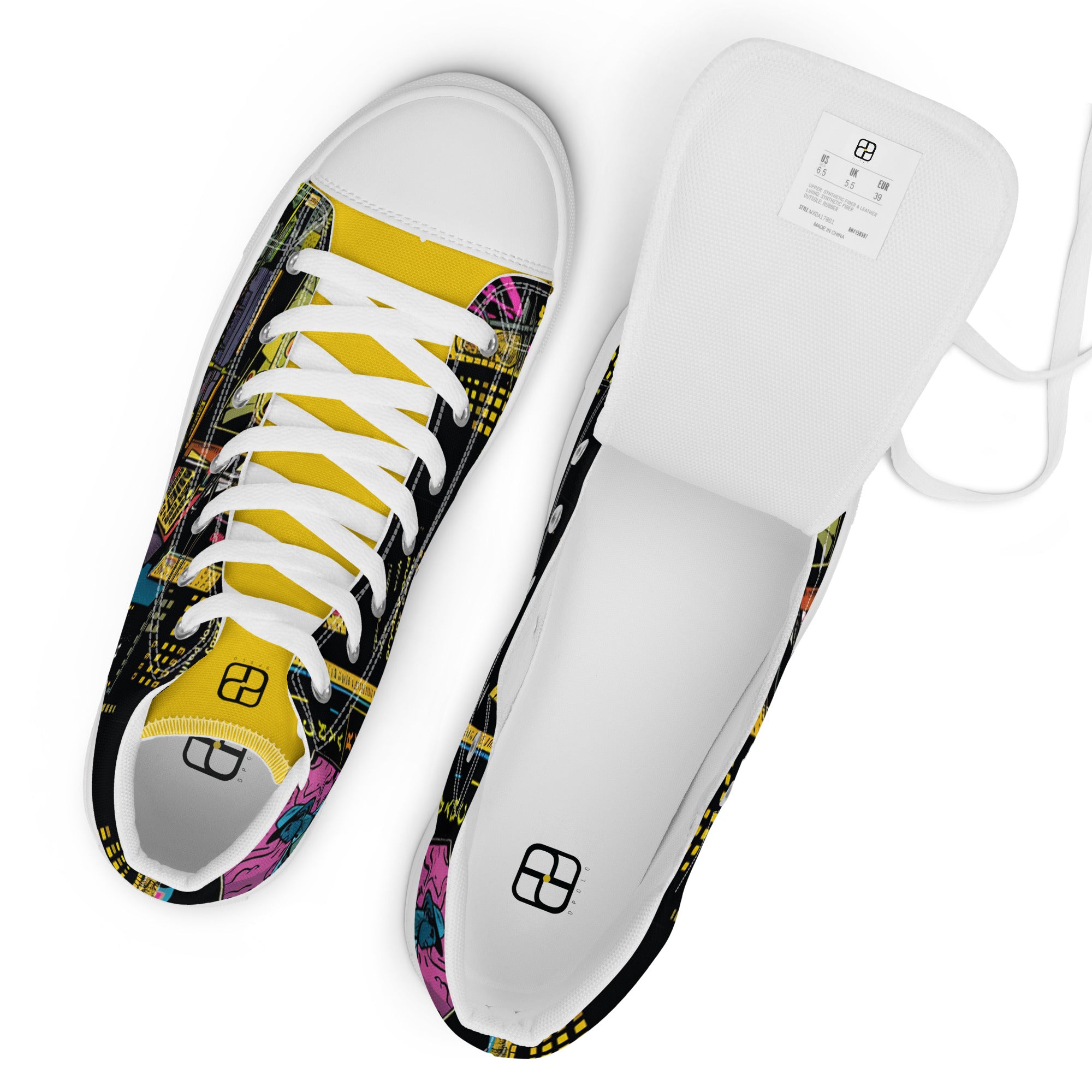 Men’s high top canvas shoes
