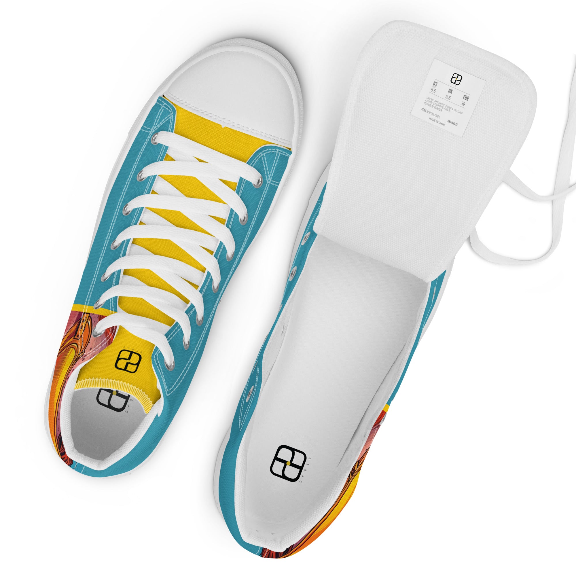 Men’s high top canvas shoes