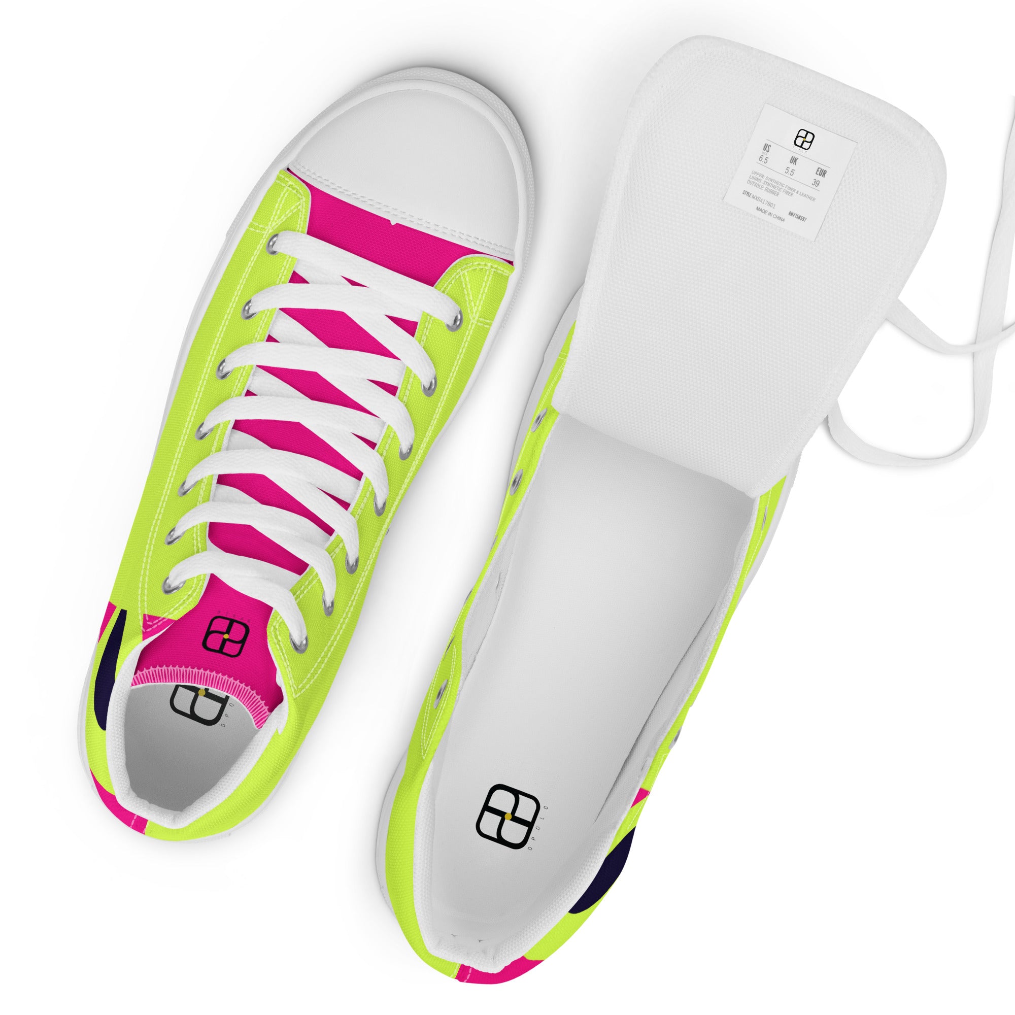 Men’s high top canvas shoes