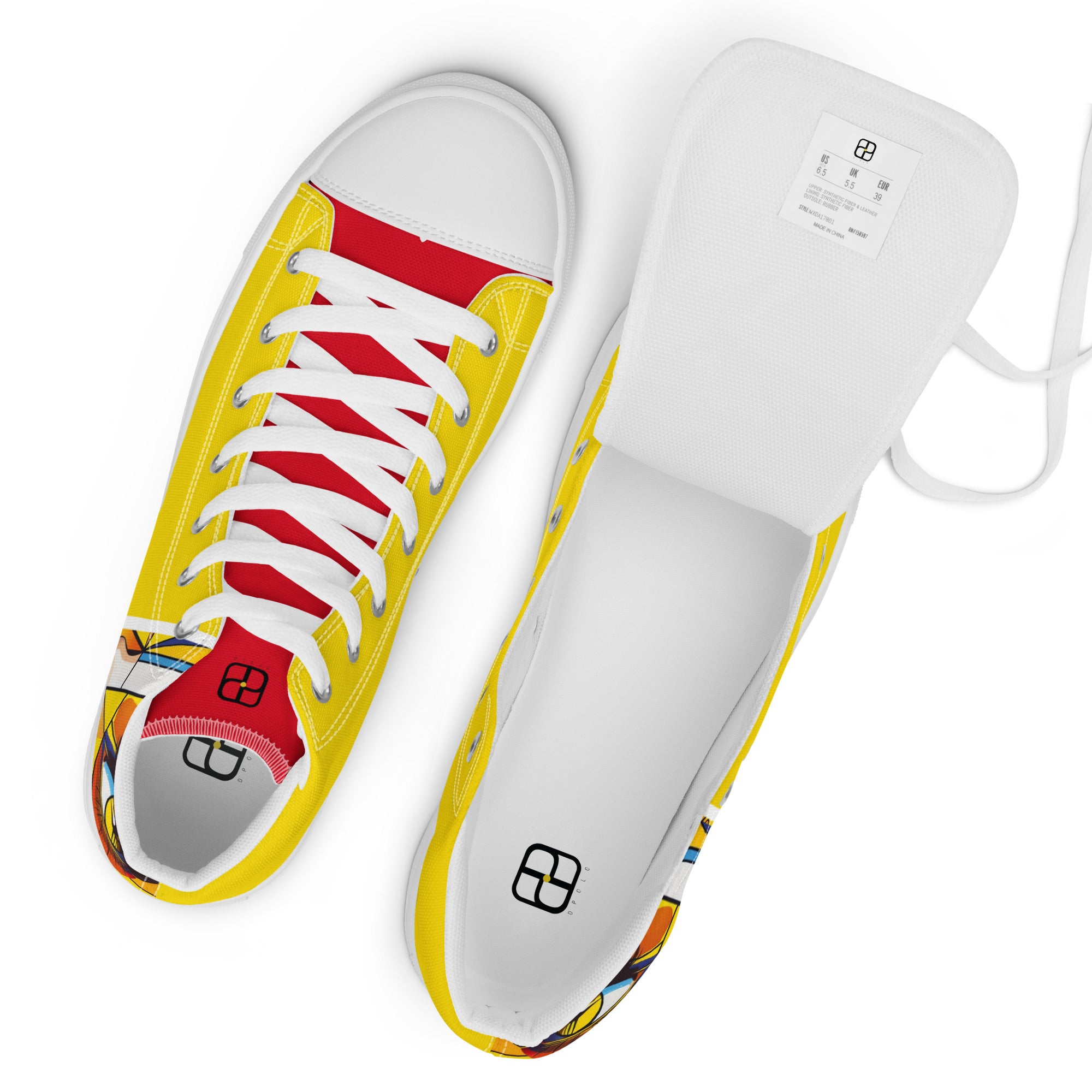 Men’s high top canvas shoes