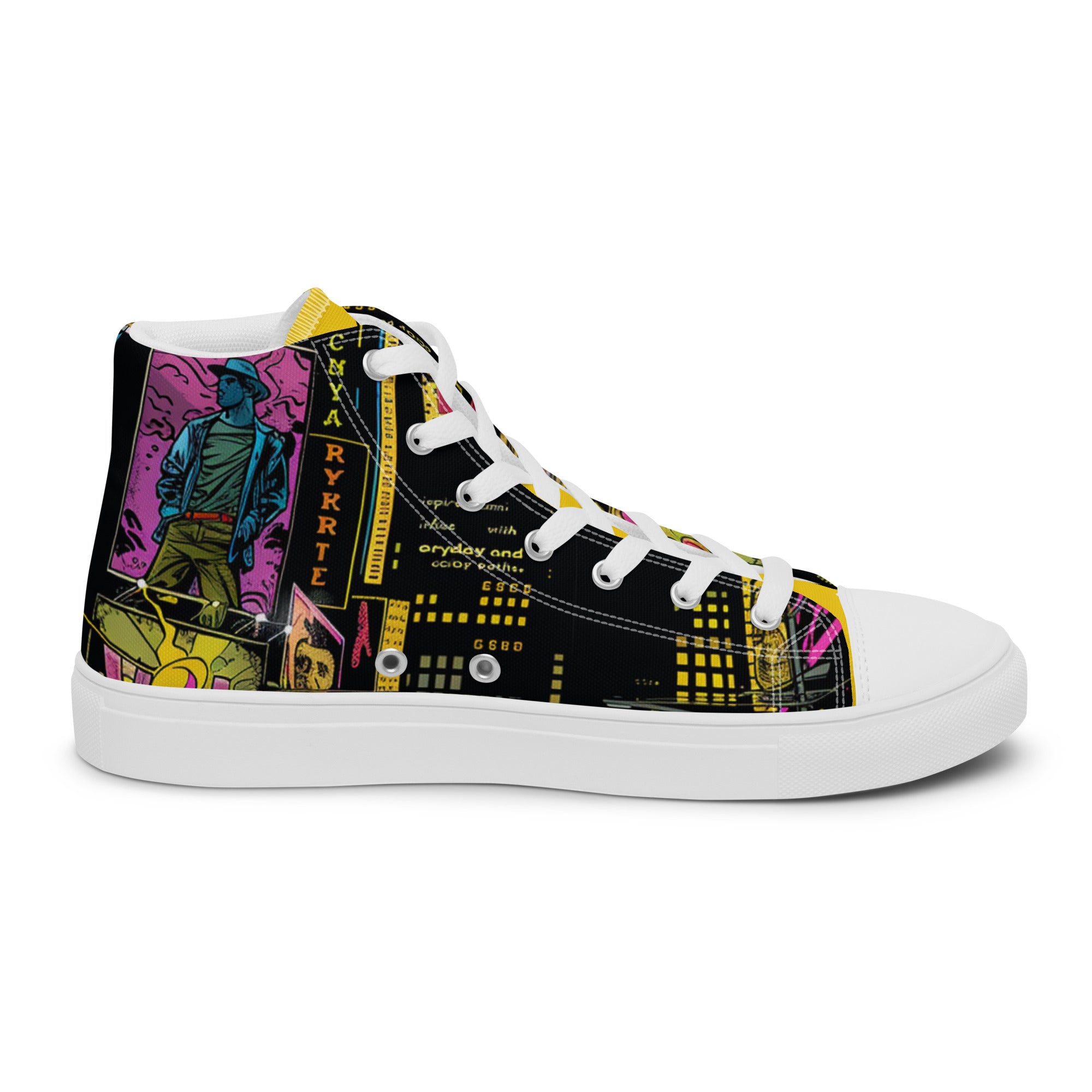 Men’s high top canvas shoes