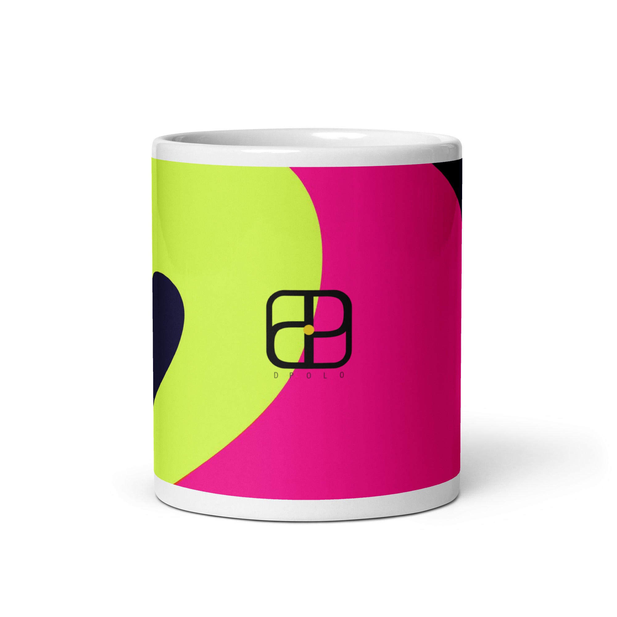 White glossy mug