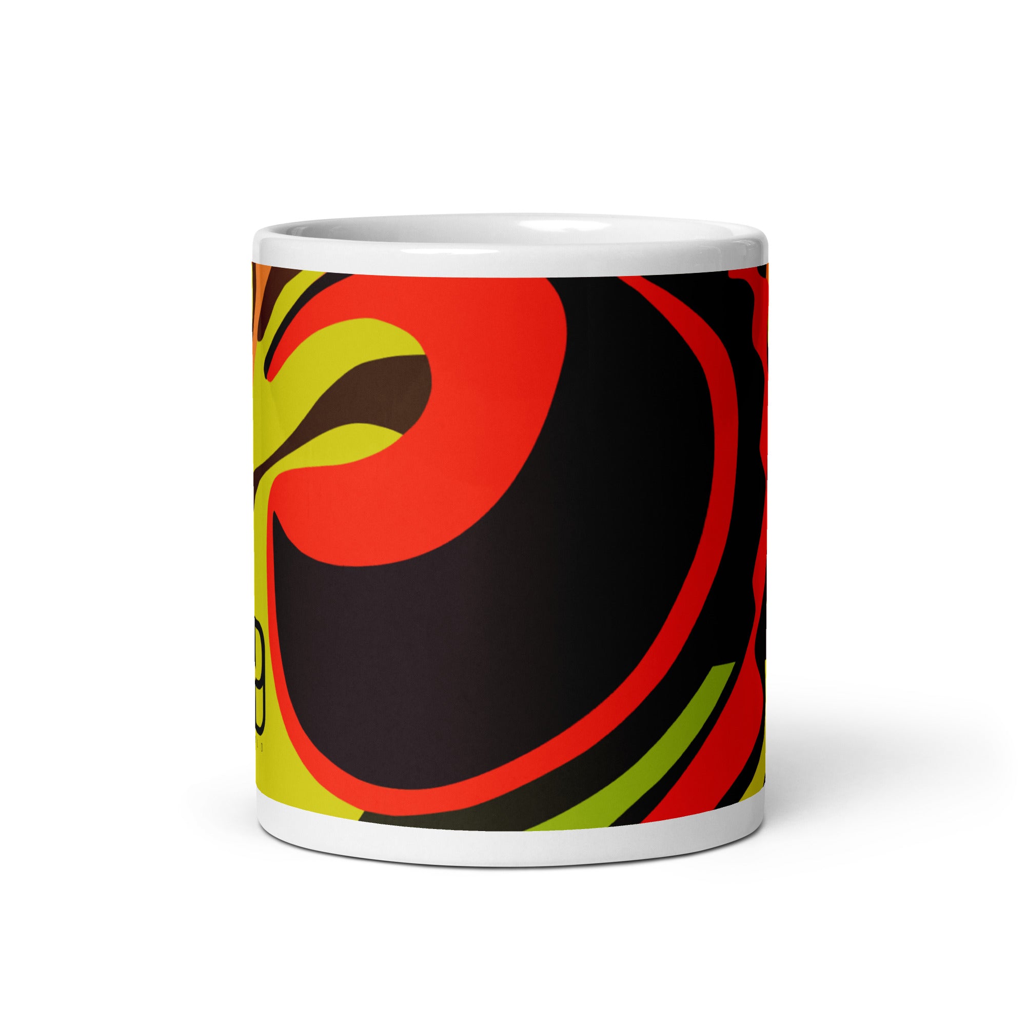 White glossy mug