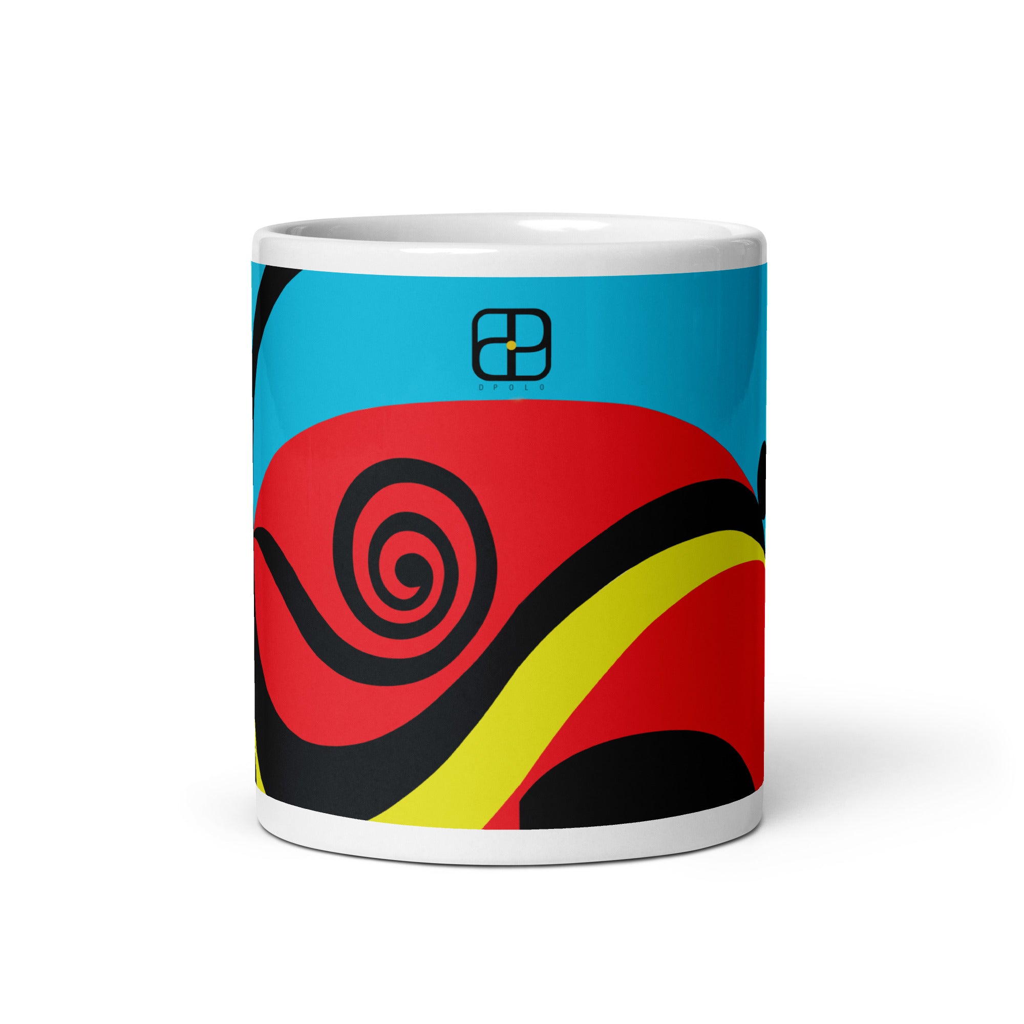 White glossy mug