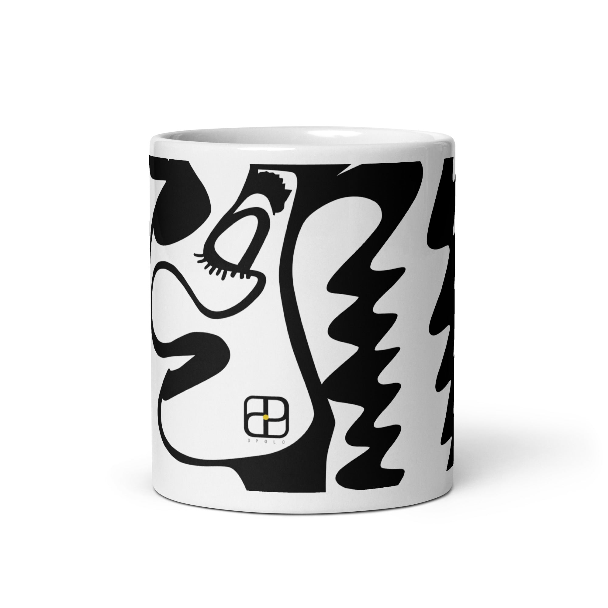 White glossy mug