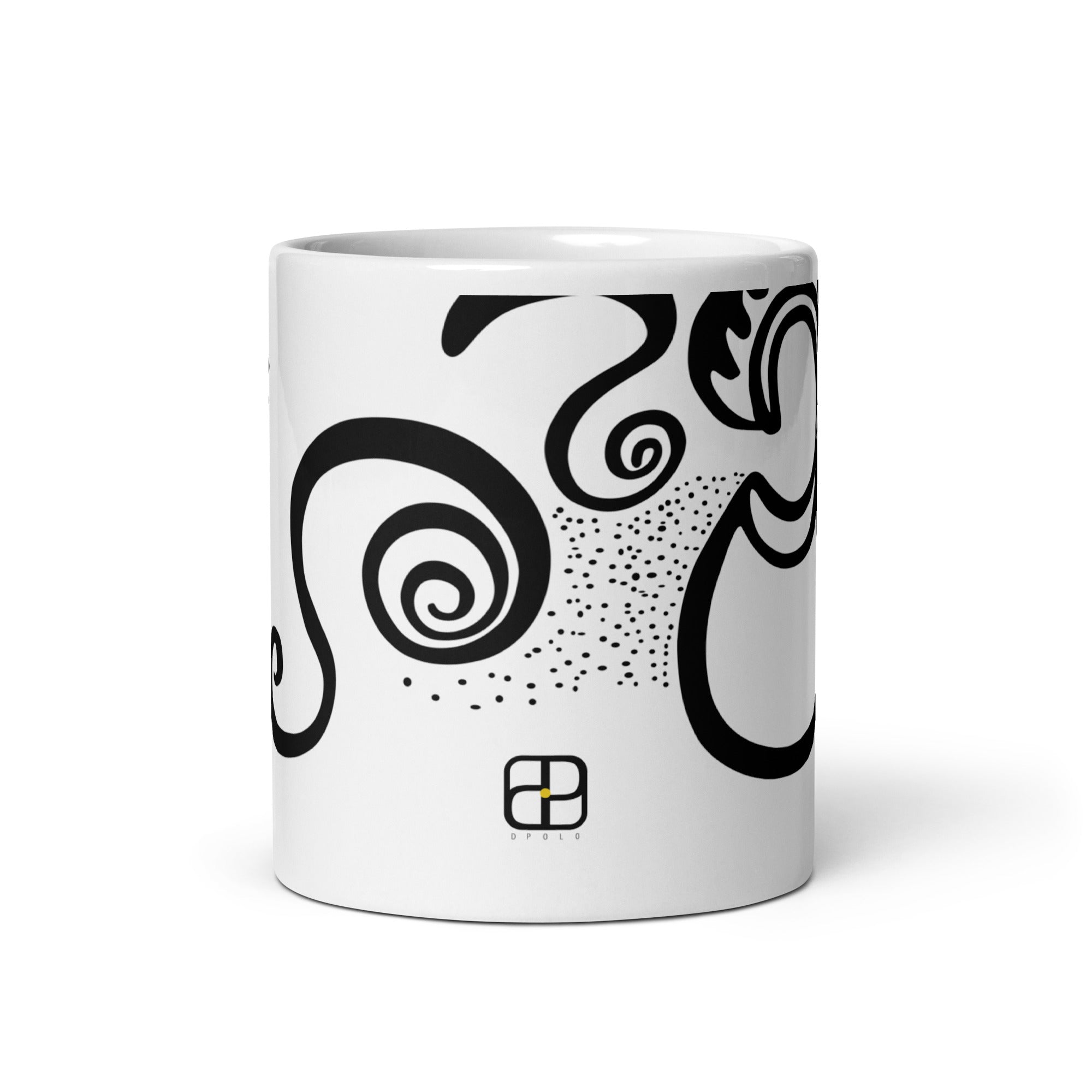 White glossy mug
