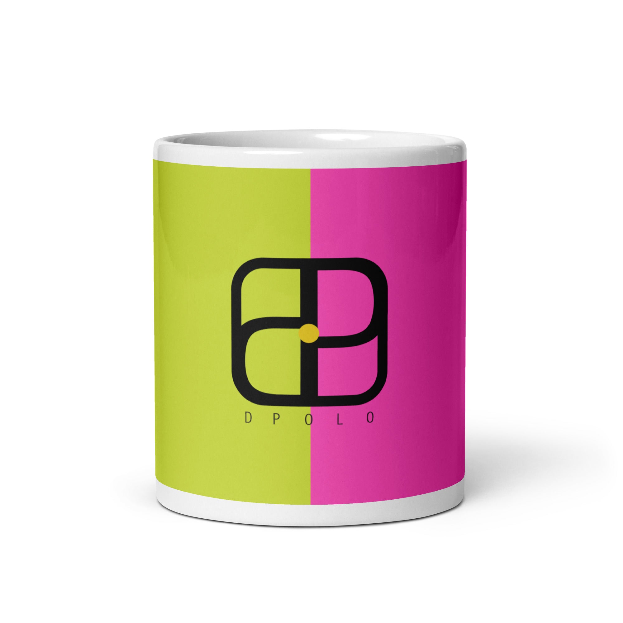 White glossy mug
