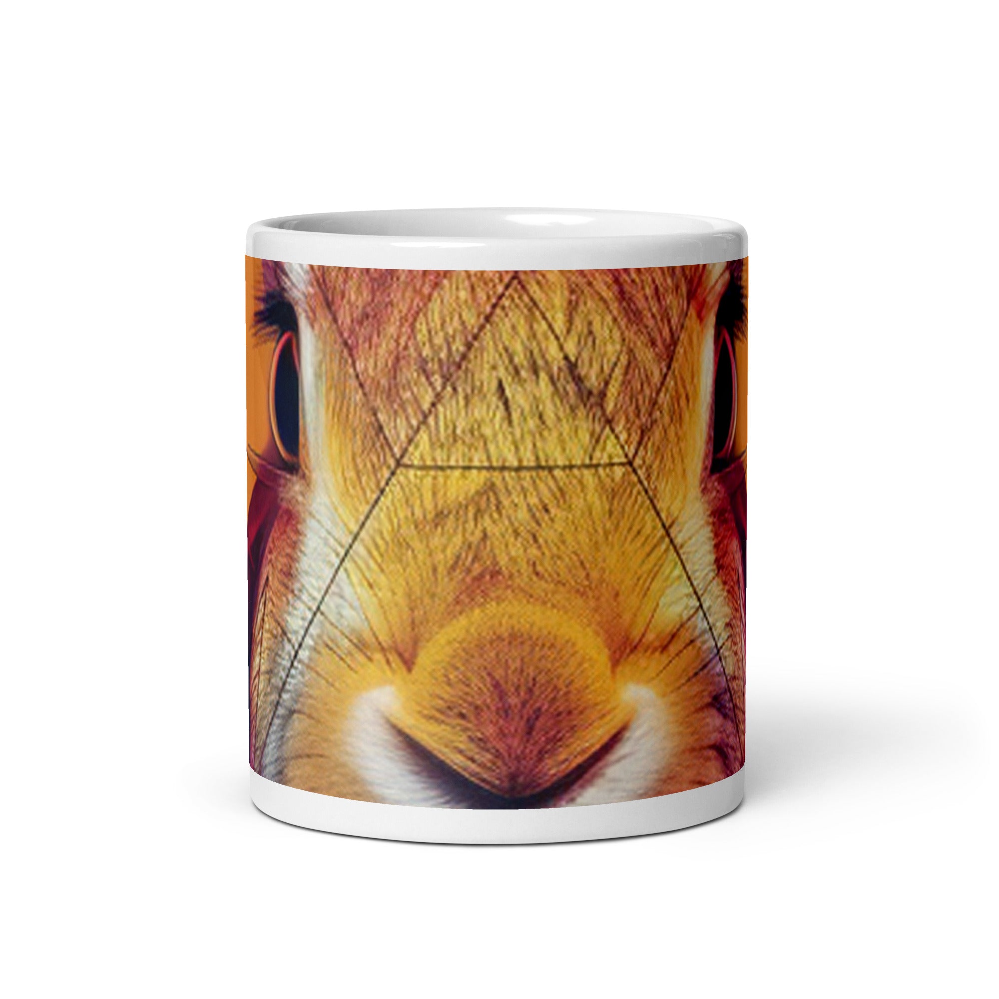 White glossy mug