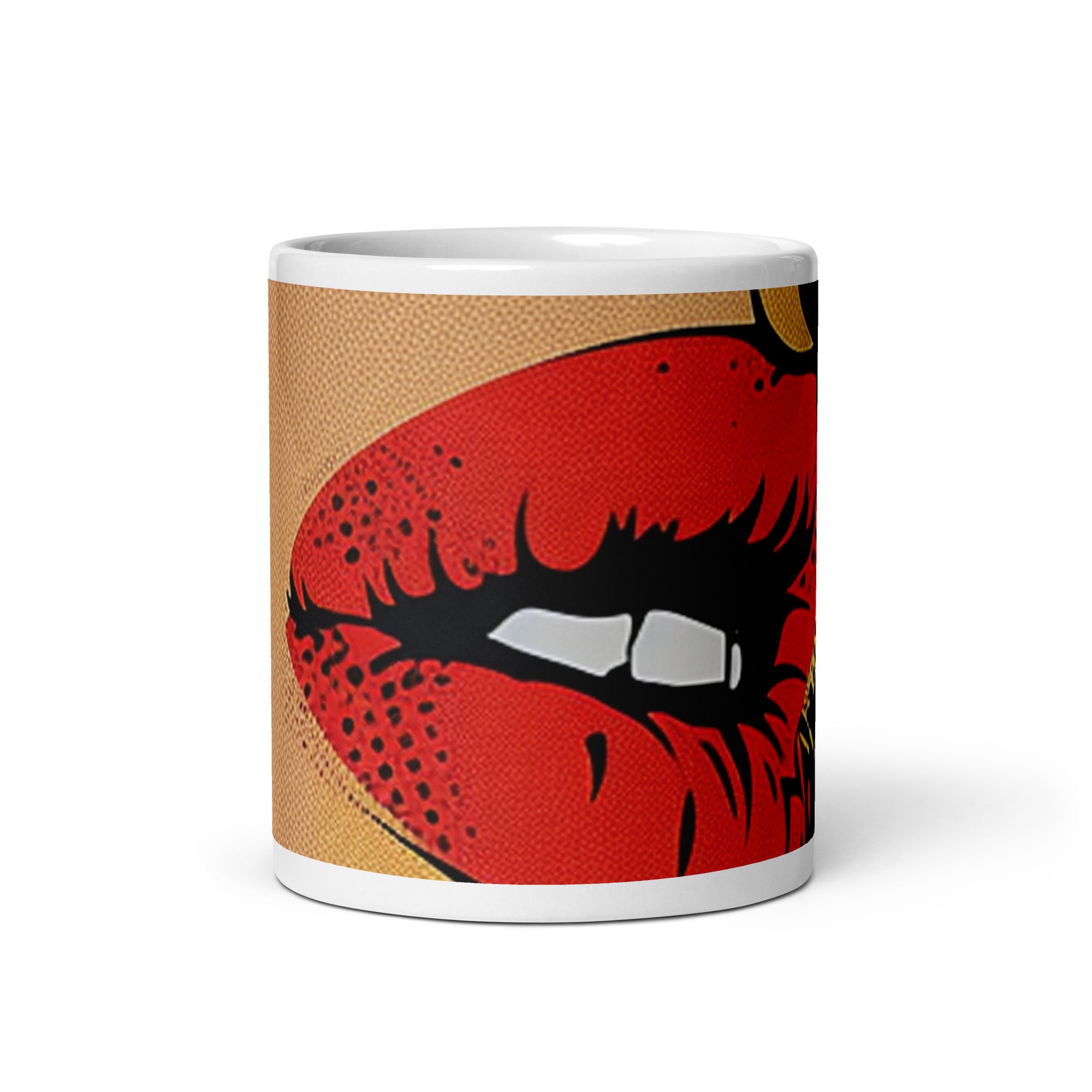 White glossy mug