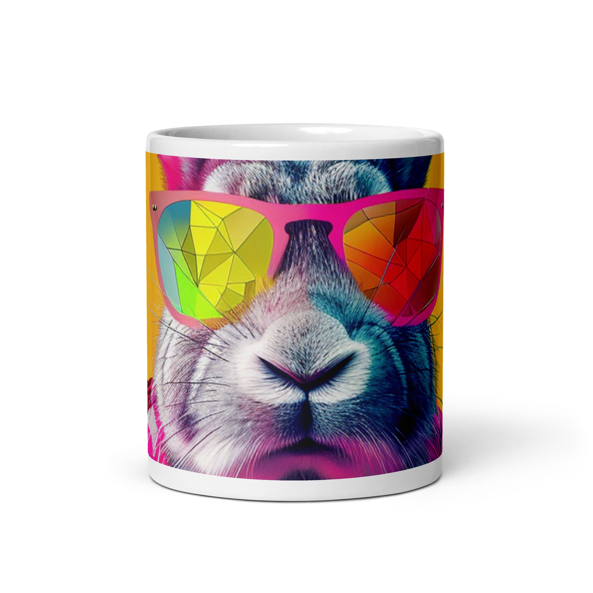 White glossy mug