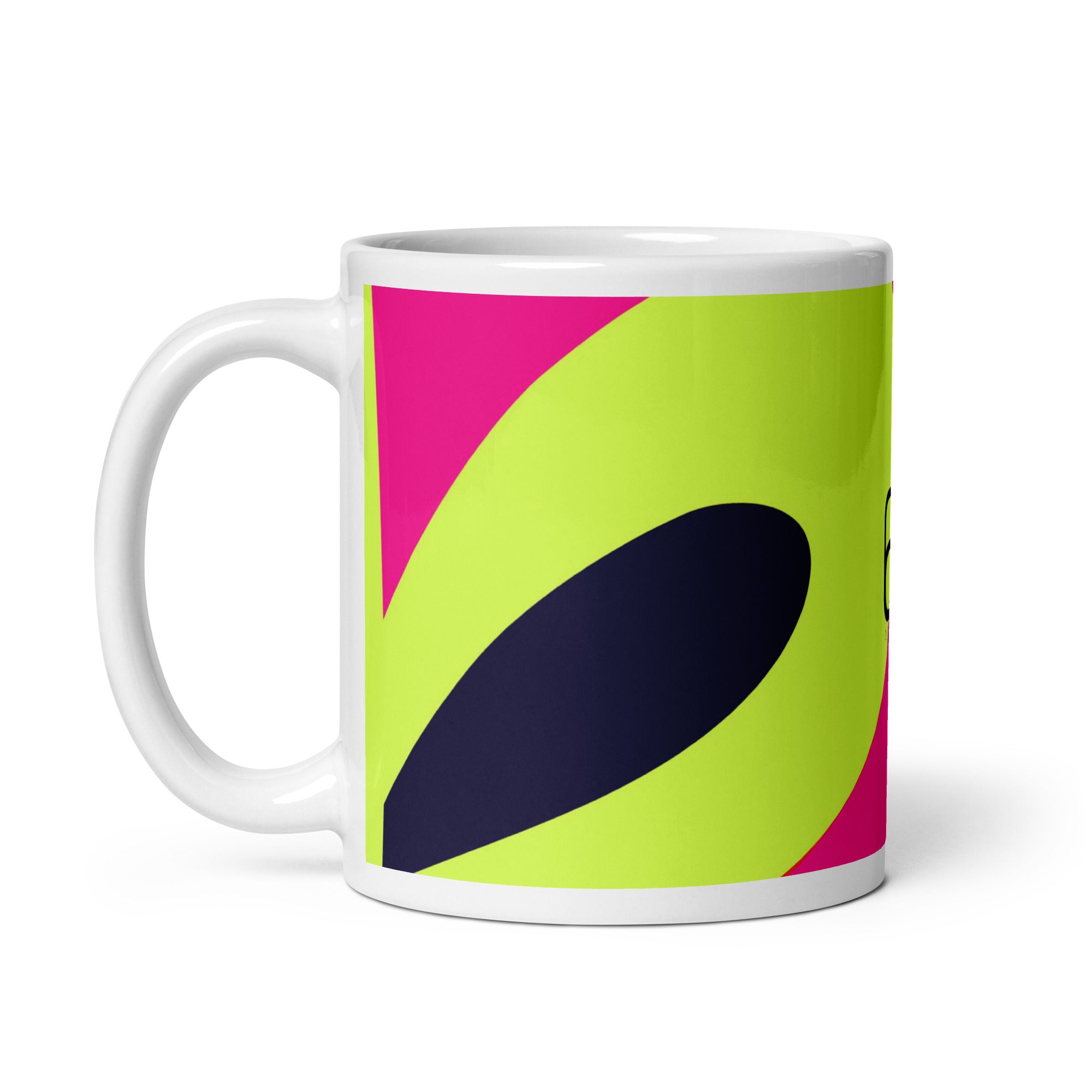White glossy mug