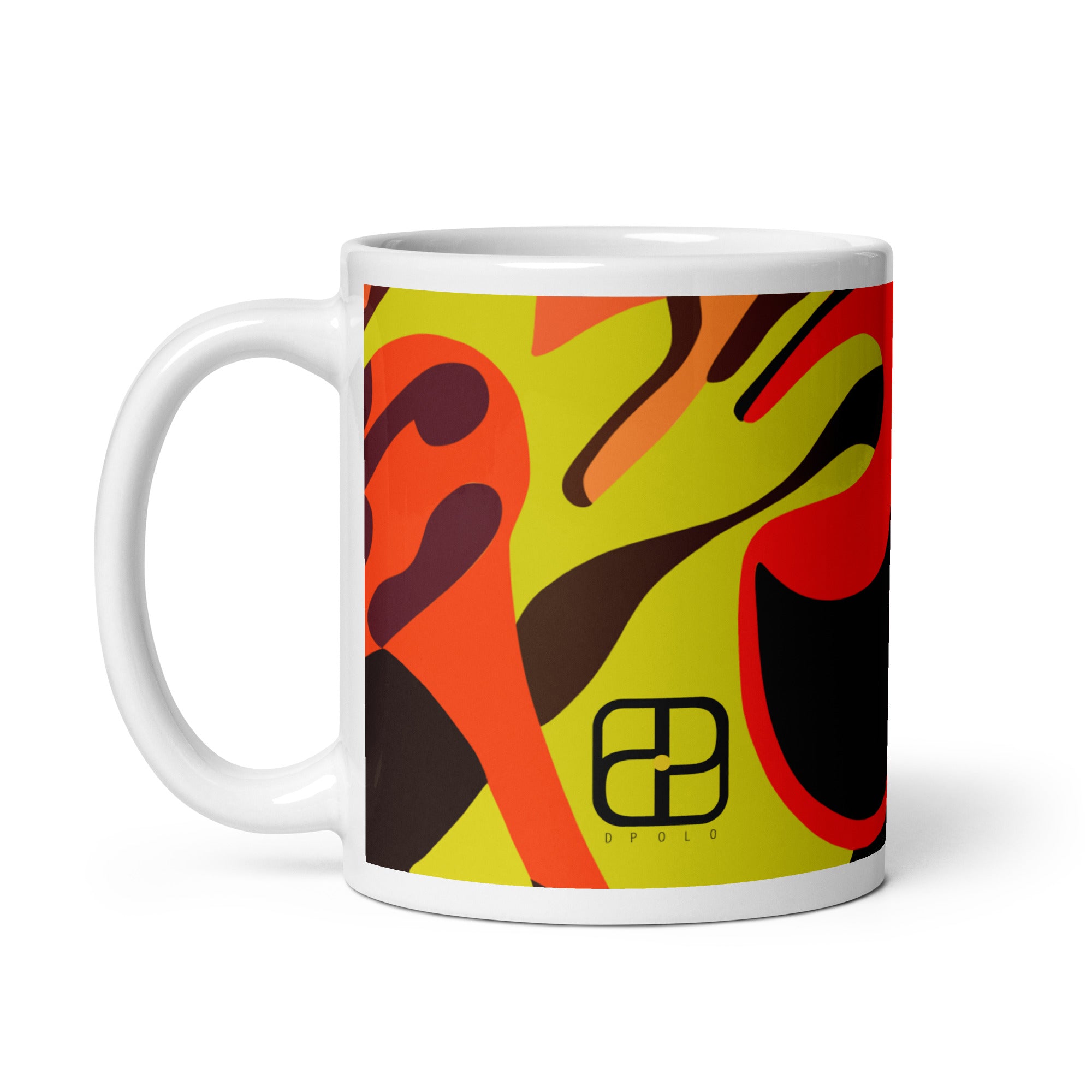White glossy mug