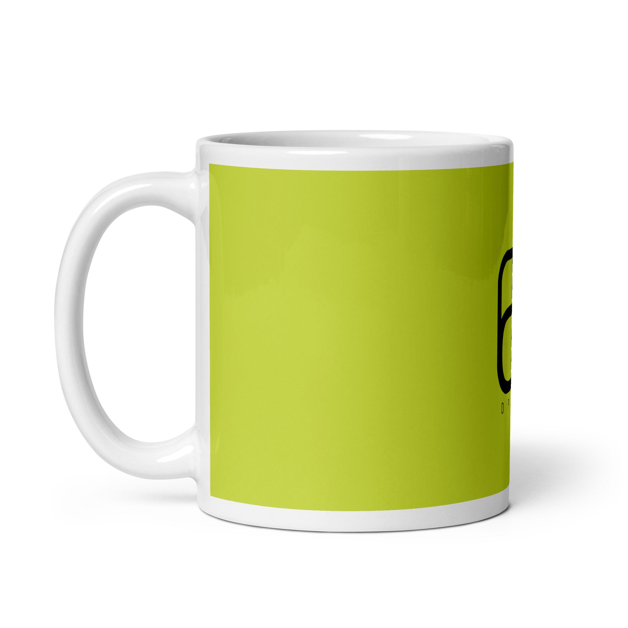 White glossy mug