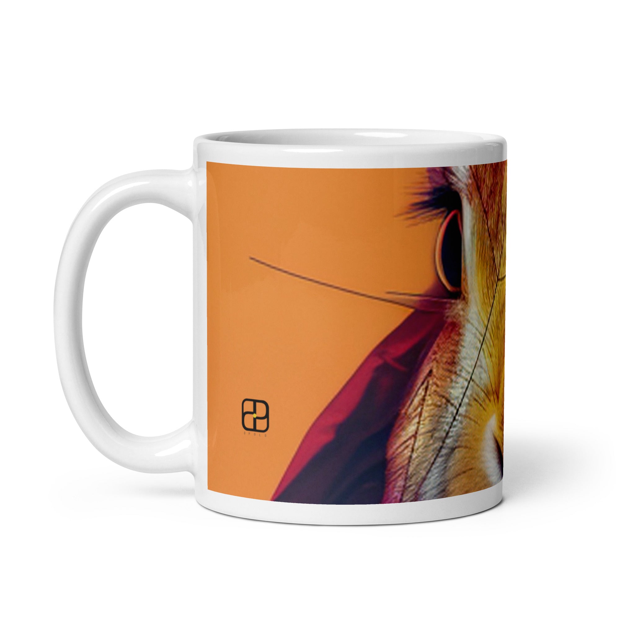 White glossy mug