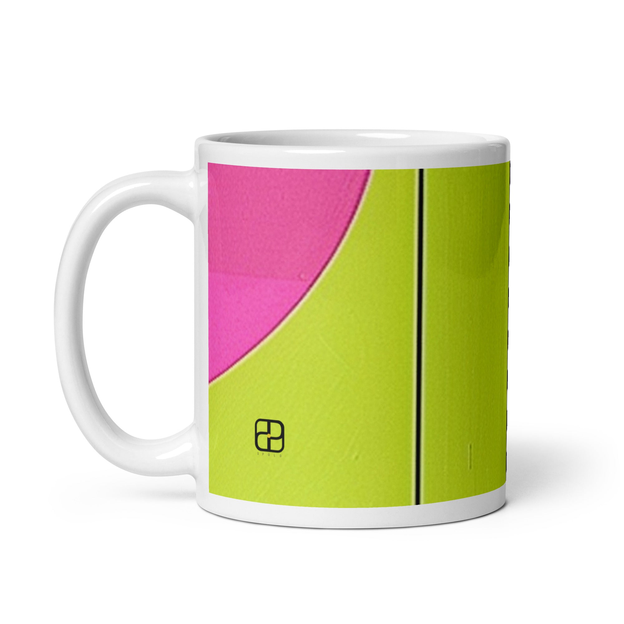 White glossy mug