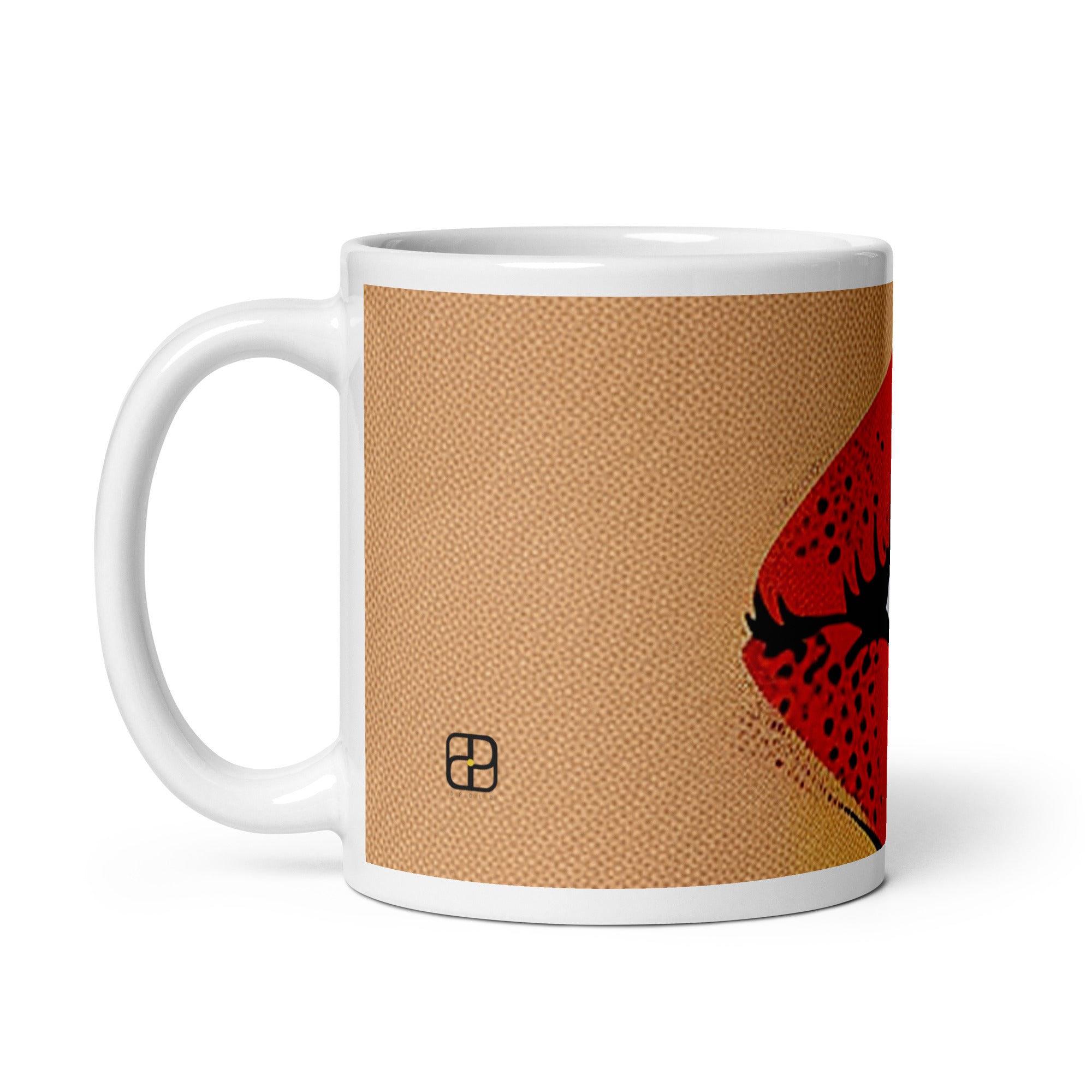 White glossy mug