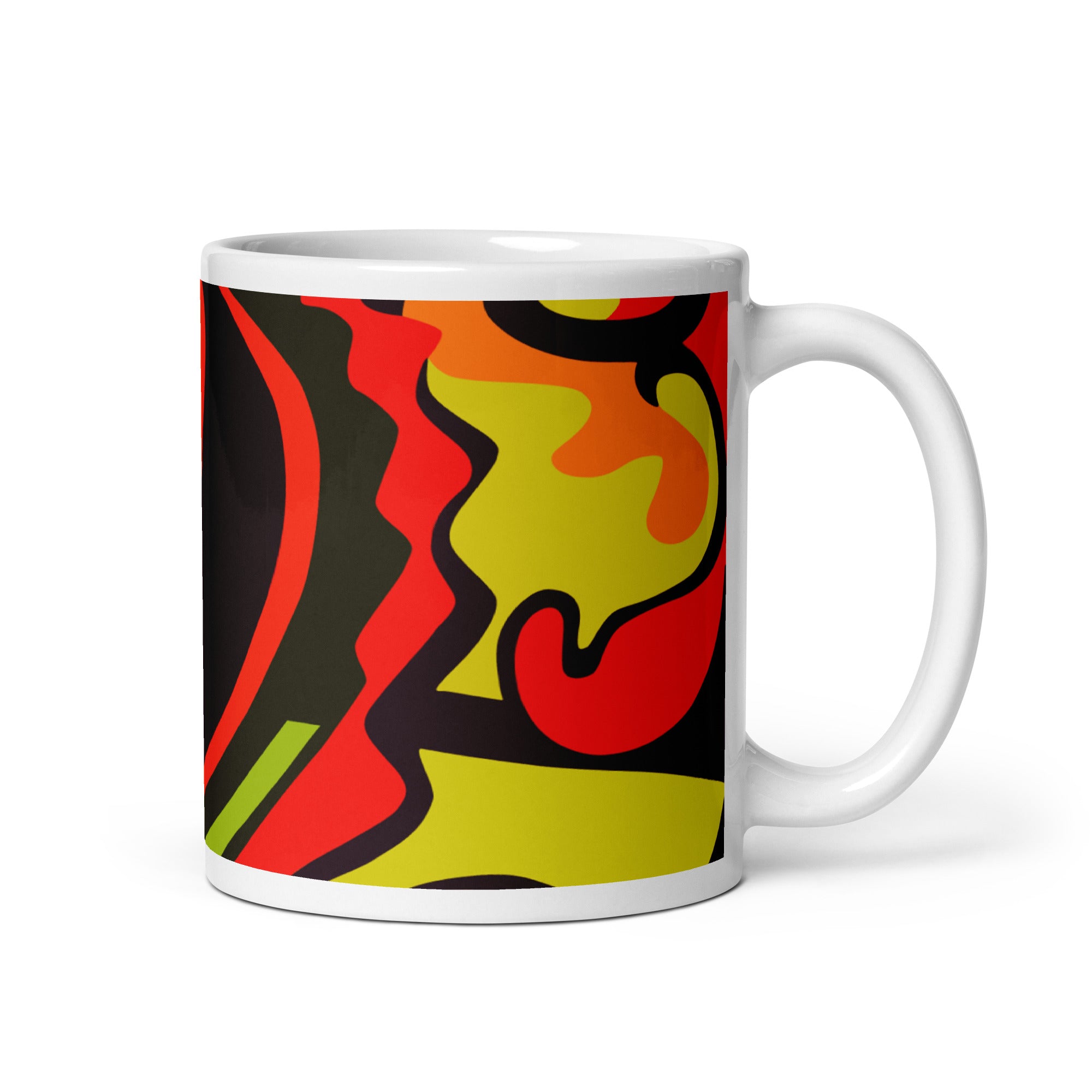 White glossy mug