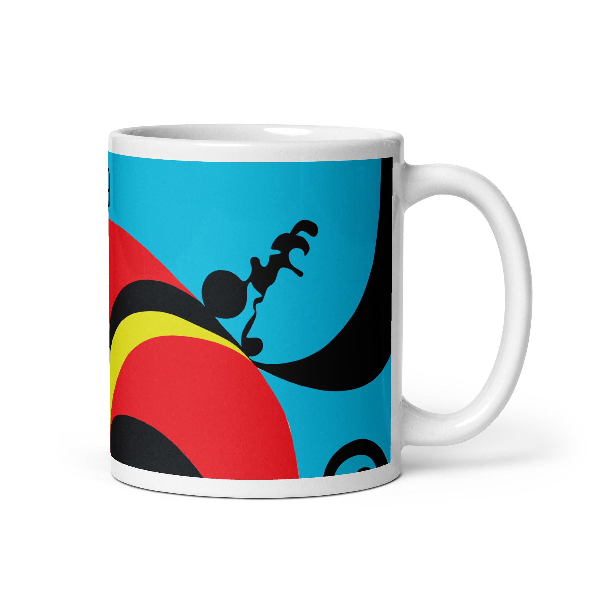 White glossy mug