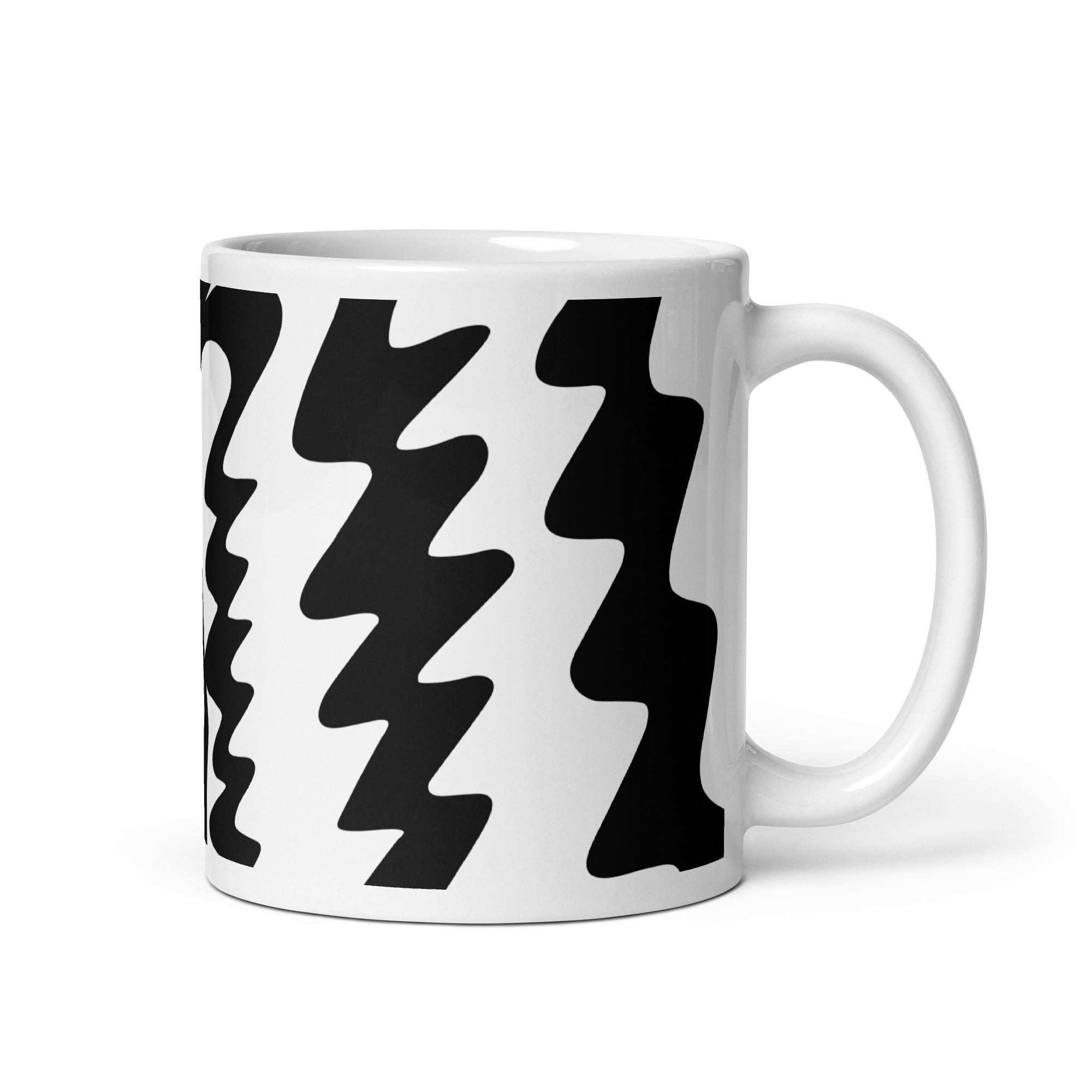 White glossy mug