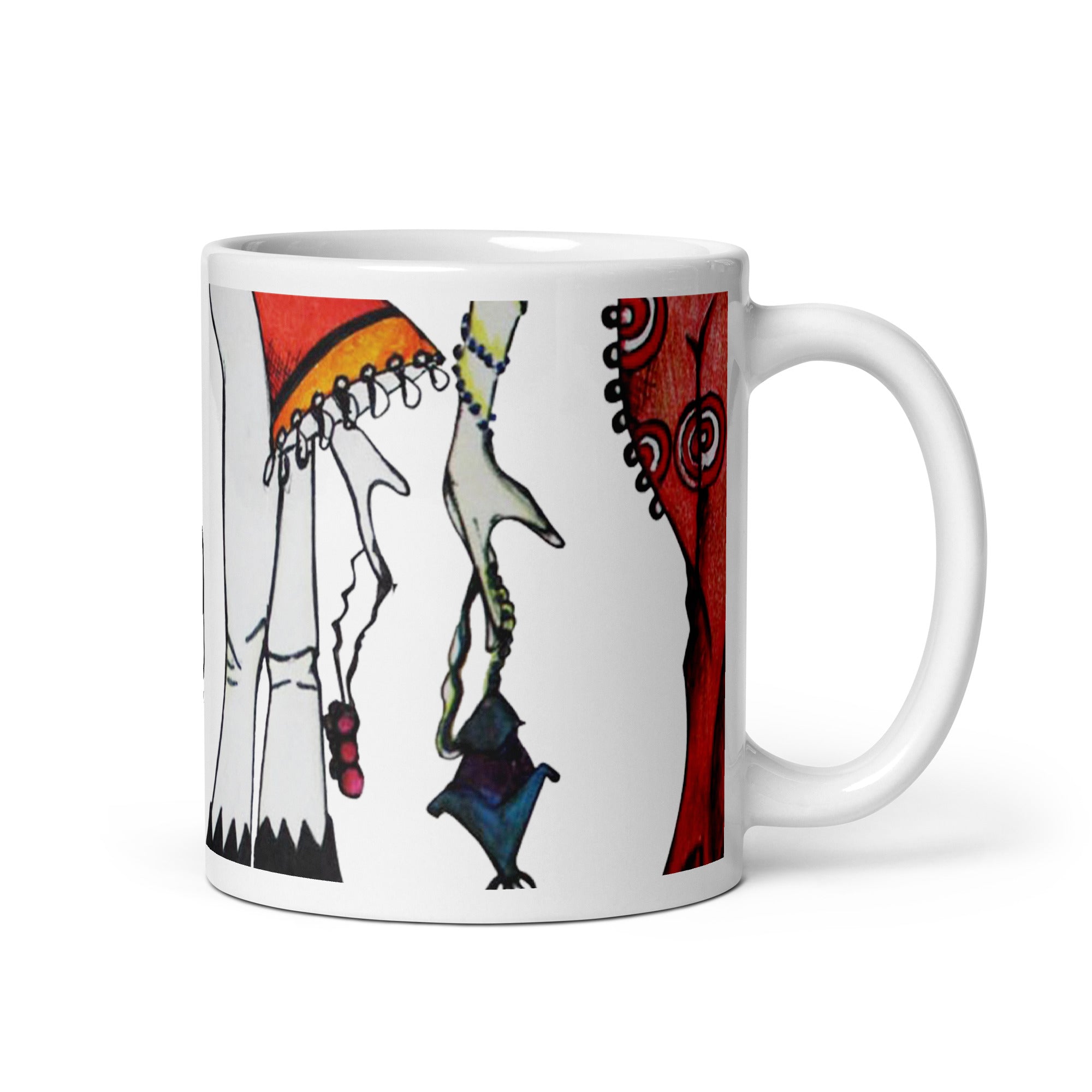 White glossy mug