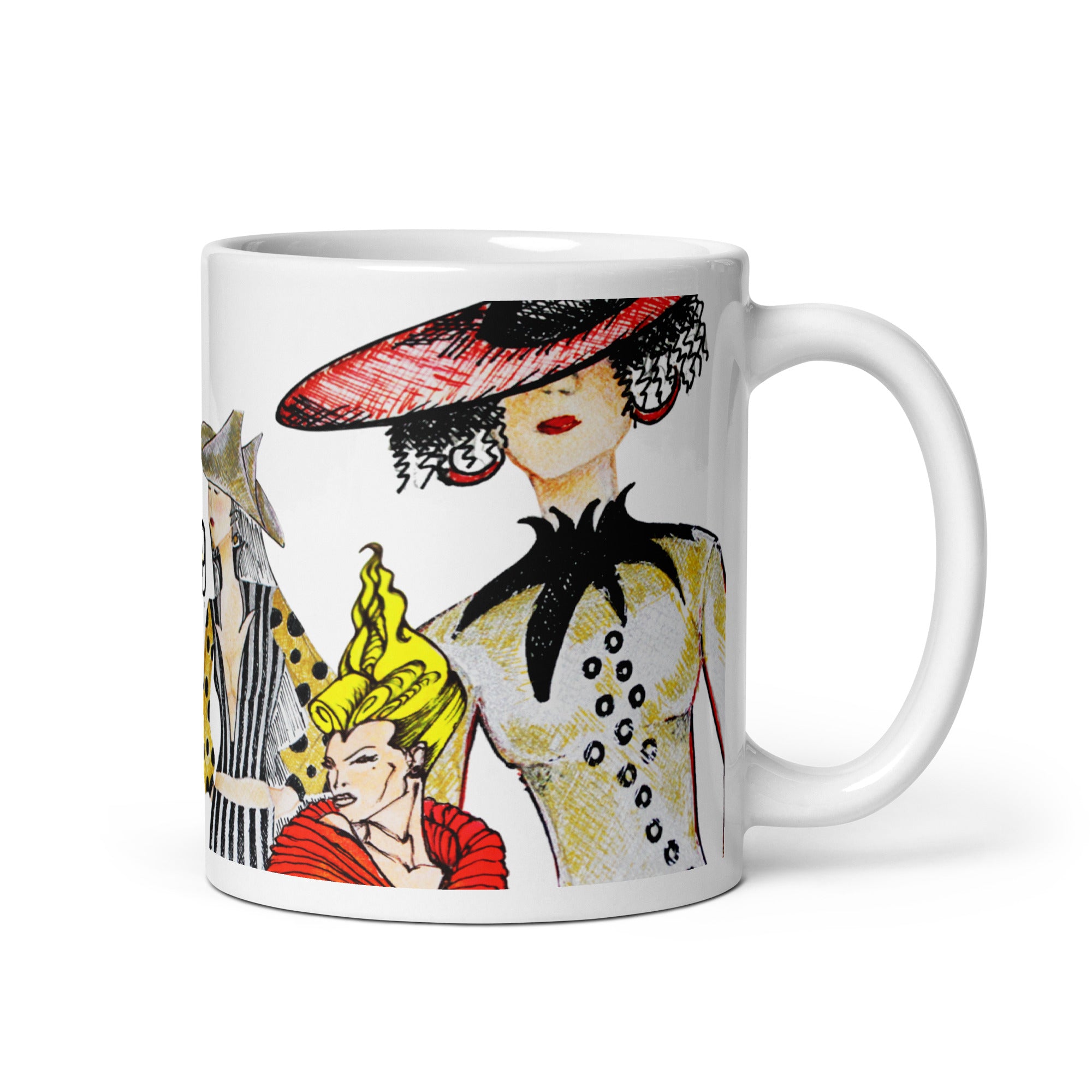 White glossy mug