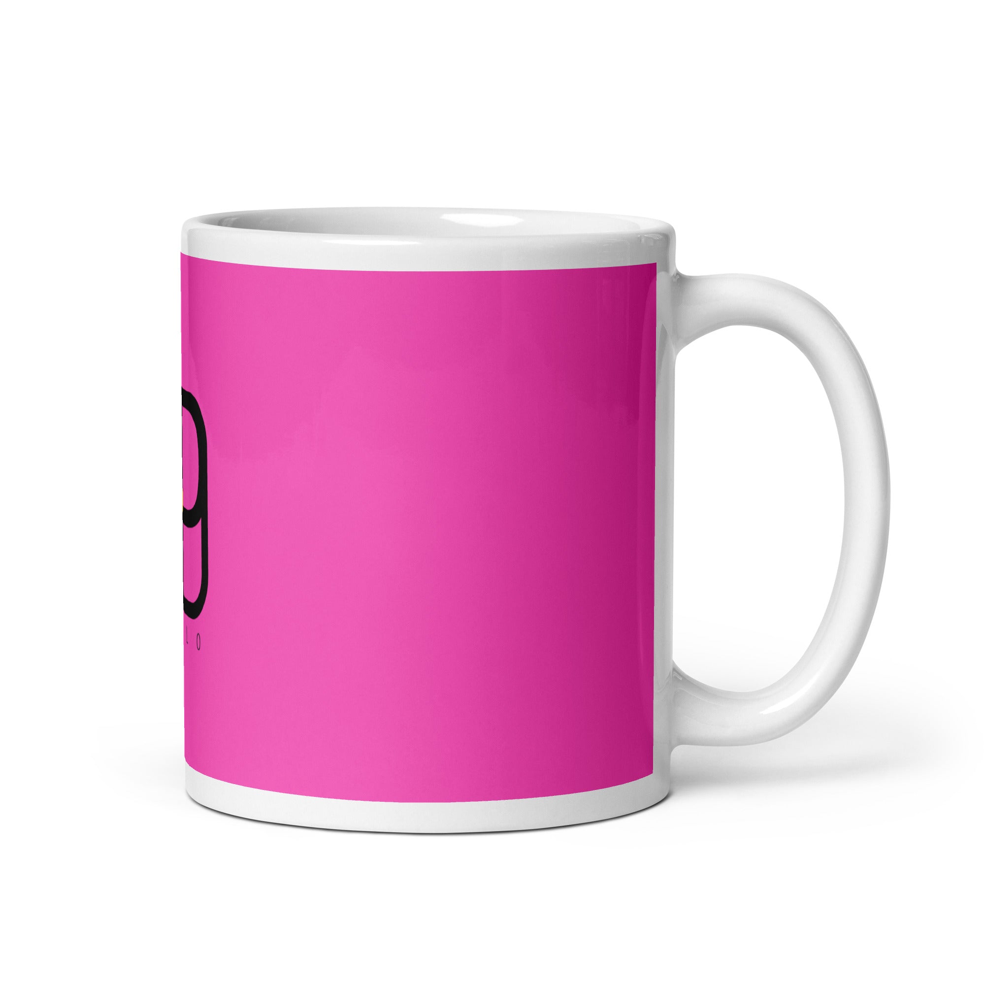 White glossy mug