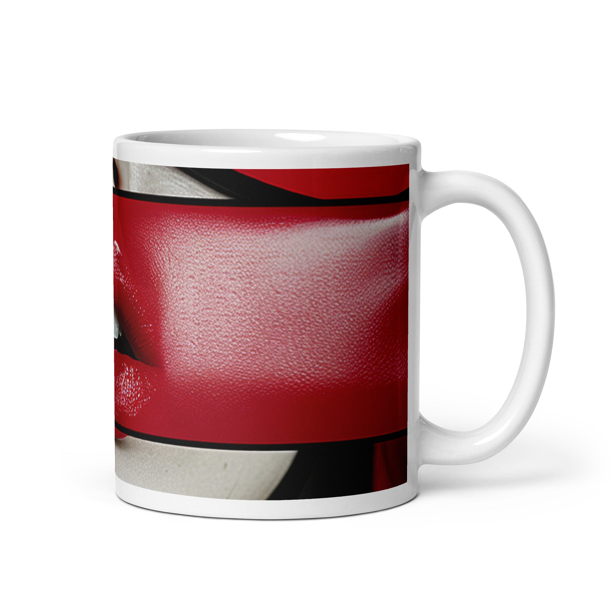 White glossy mug
