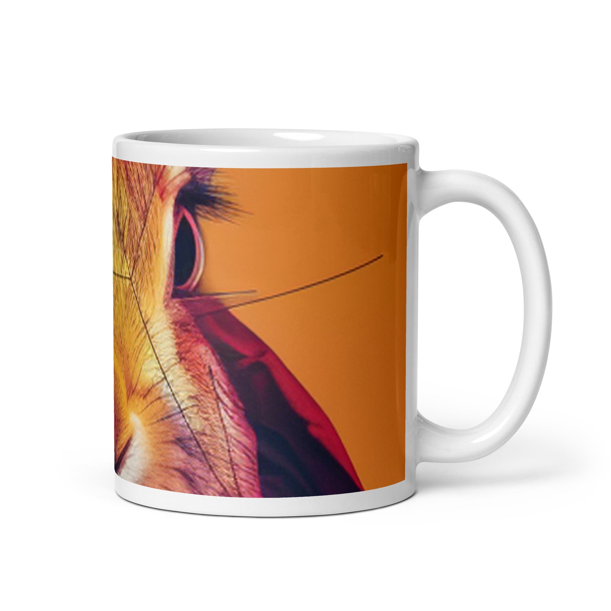 White glossy mug