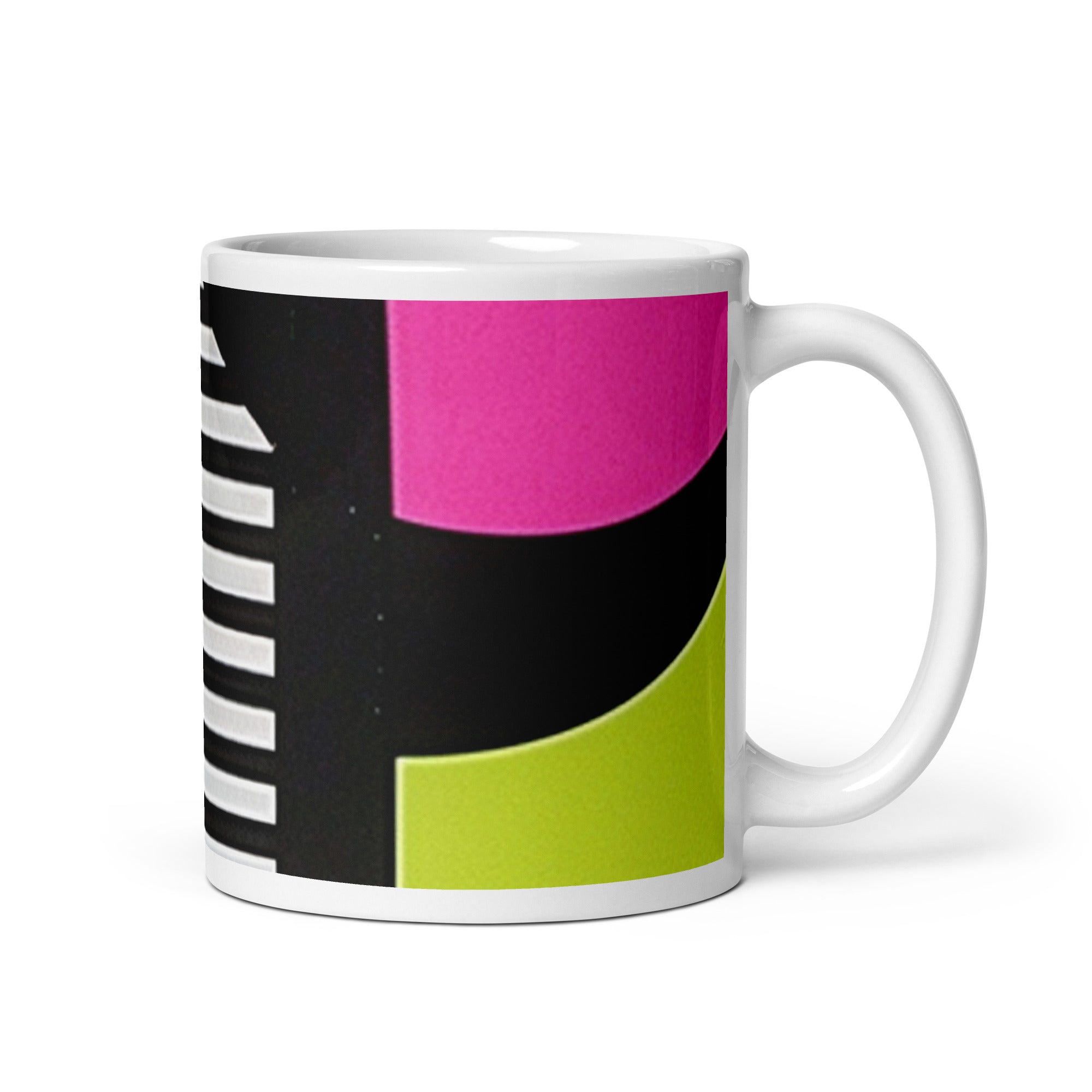 White glossy mug