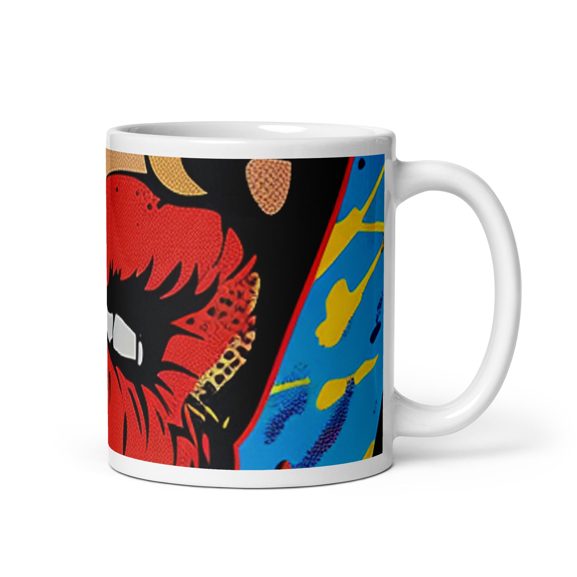 White glossy mug