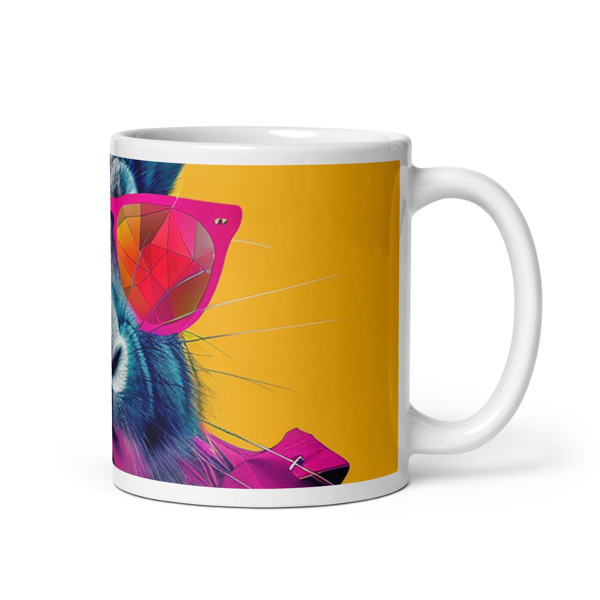 White glossy mug