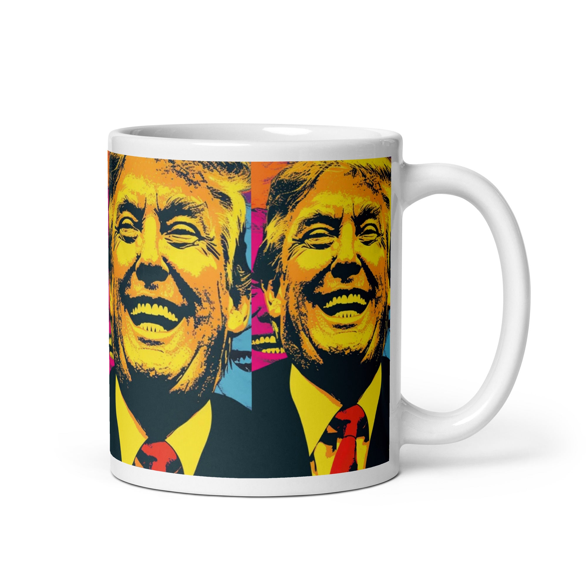 White glossy mug