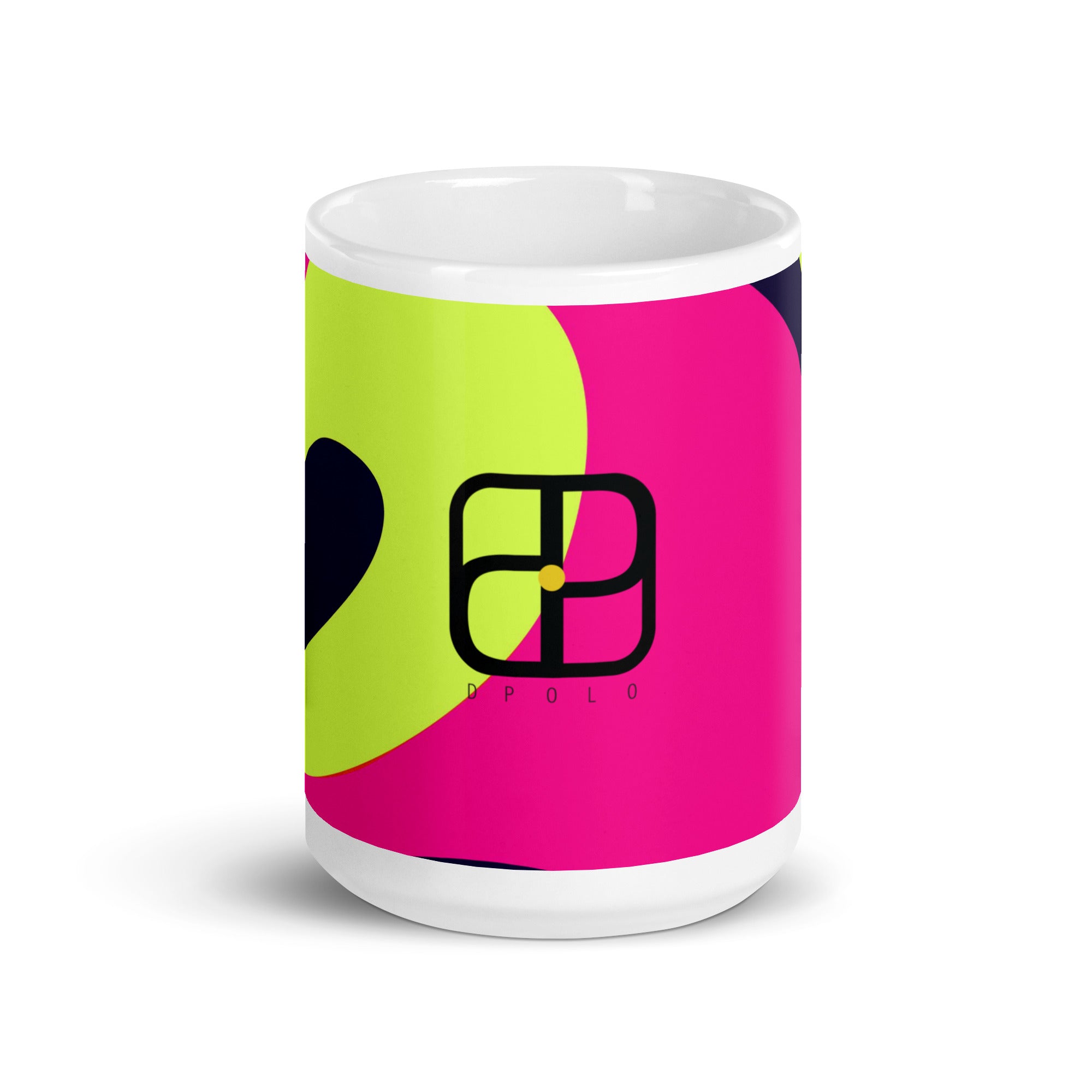 White glossy mug
