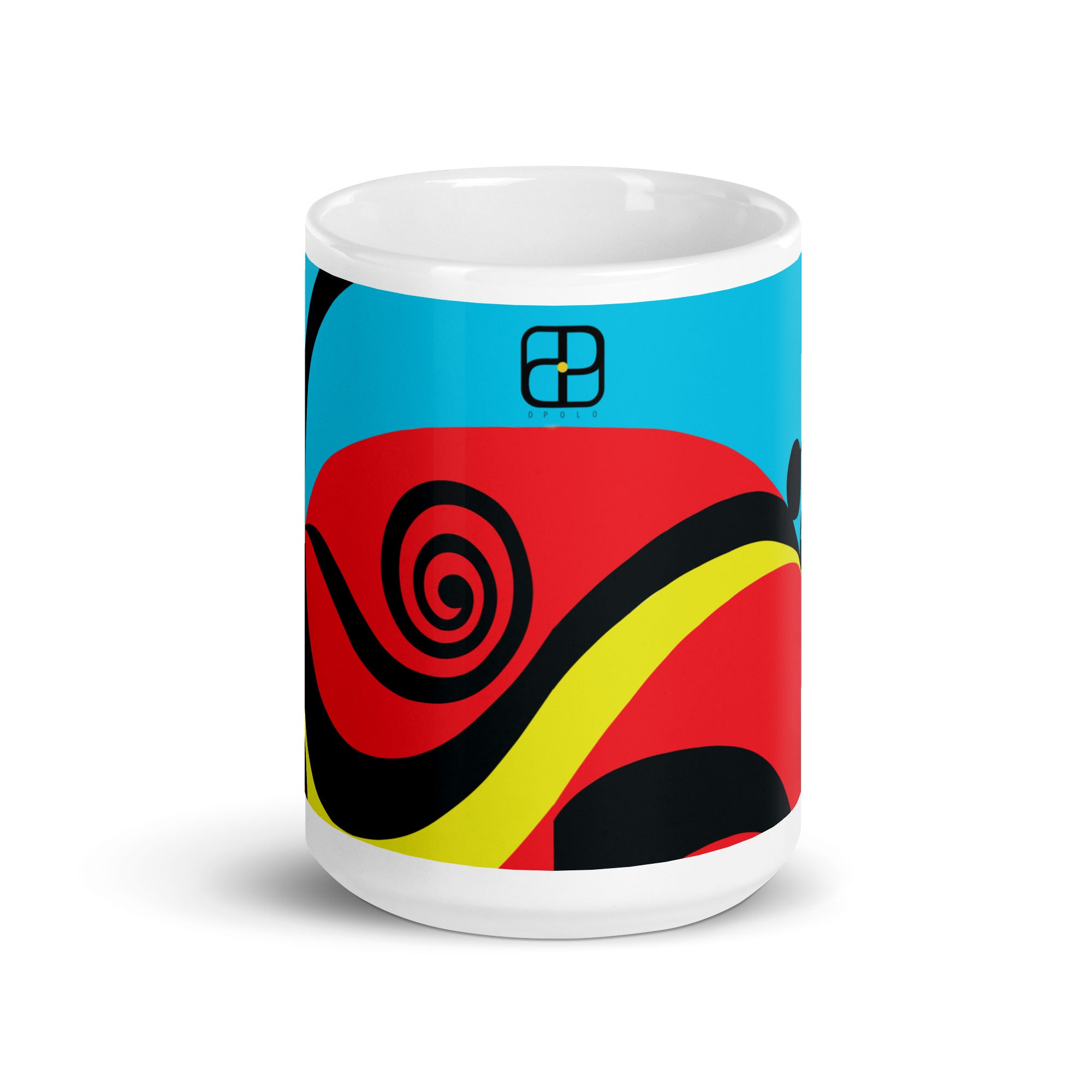 White glossy mug