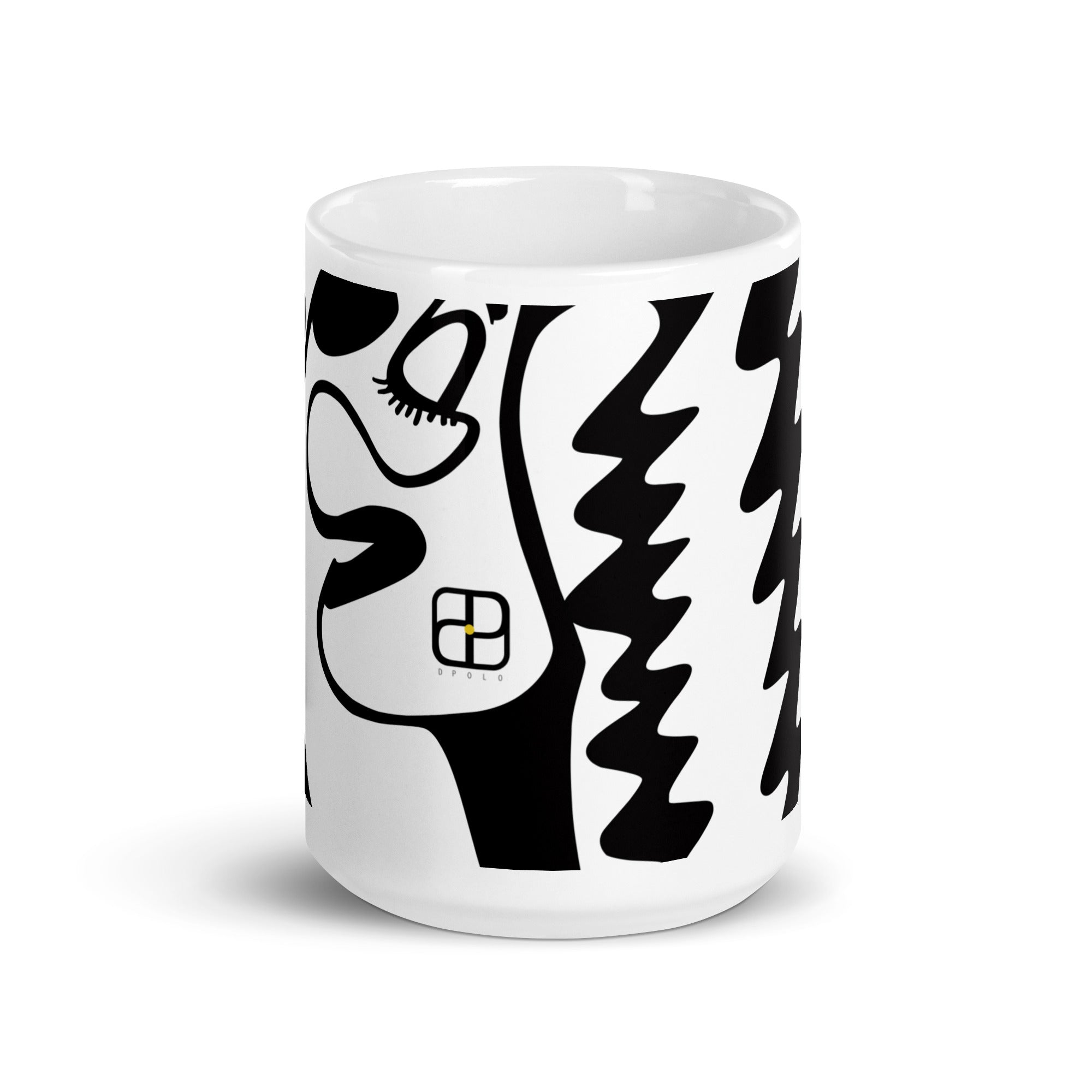White glossy mug