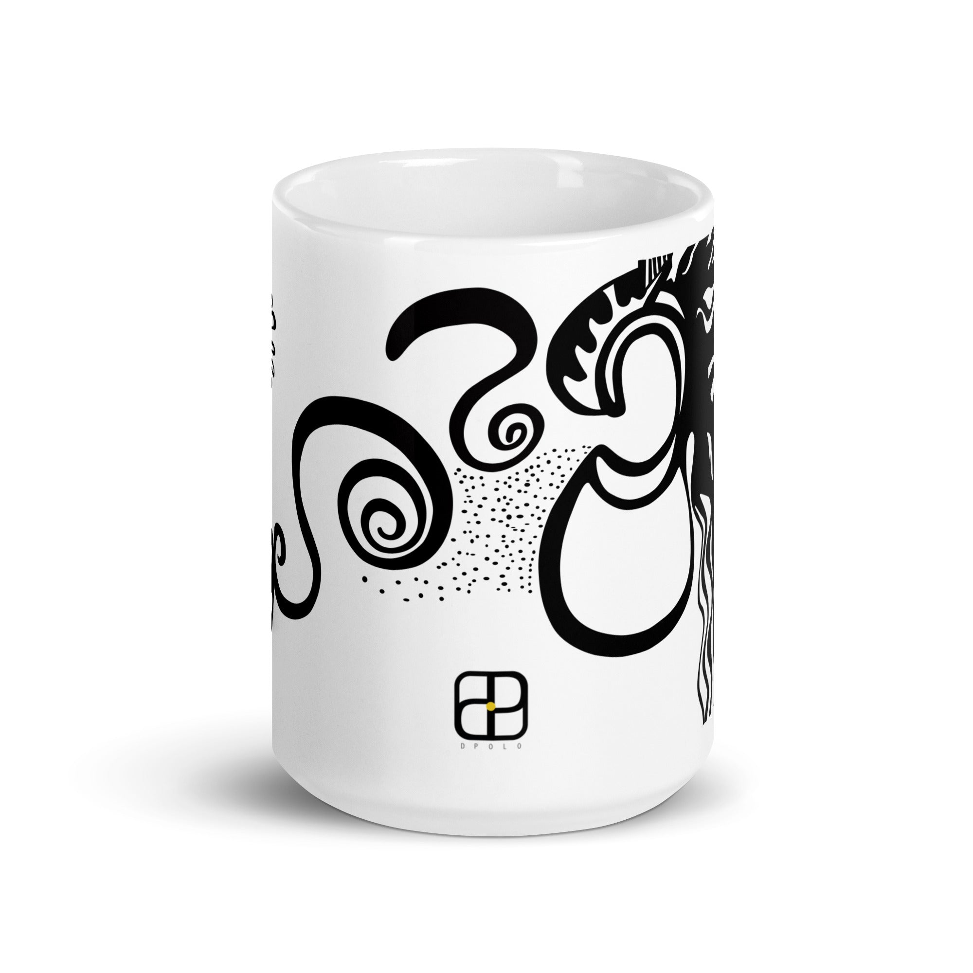 White glossy mug
