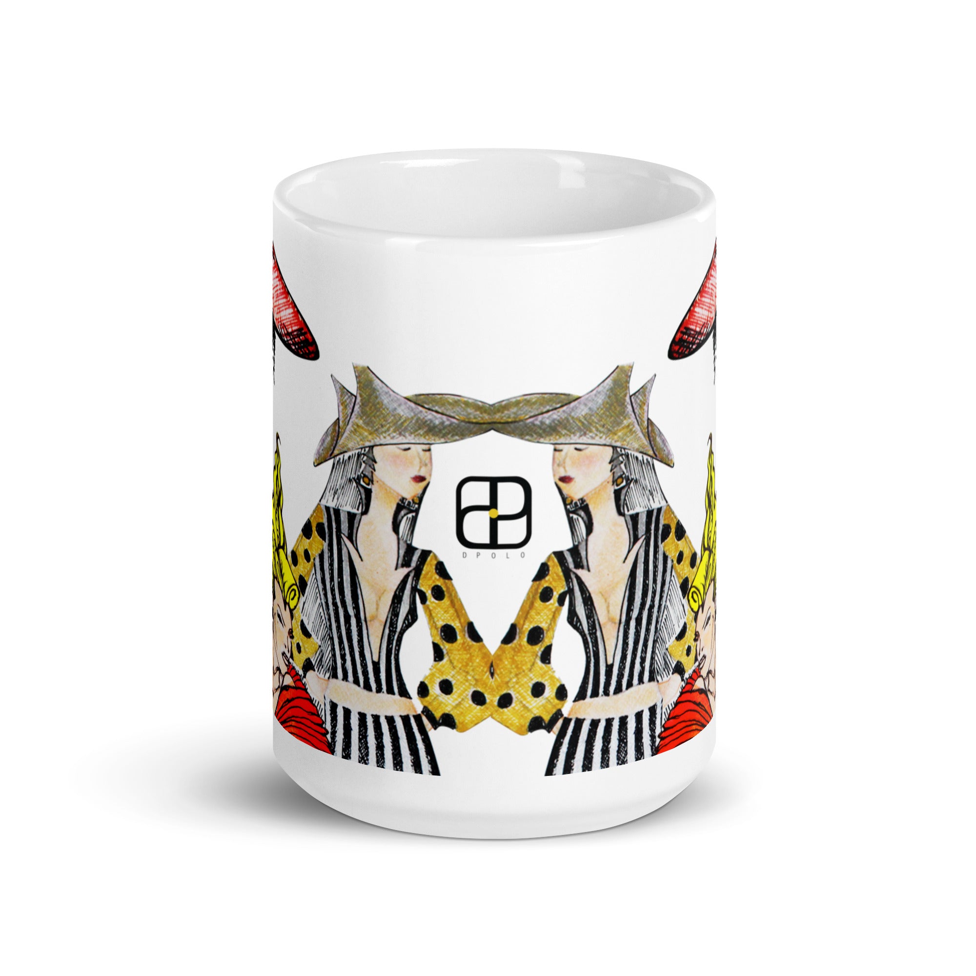 White glossy mug