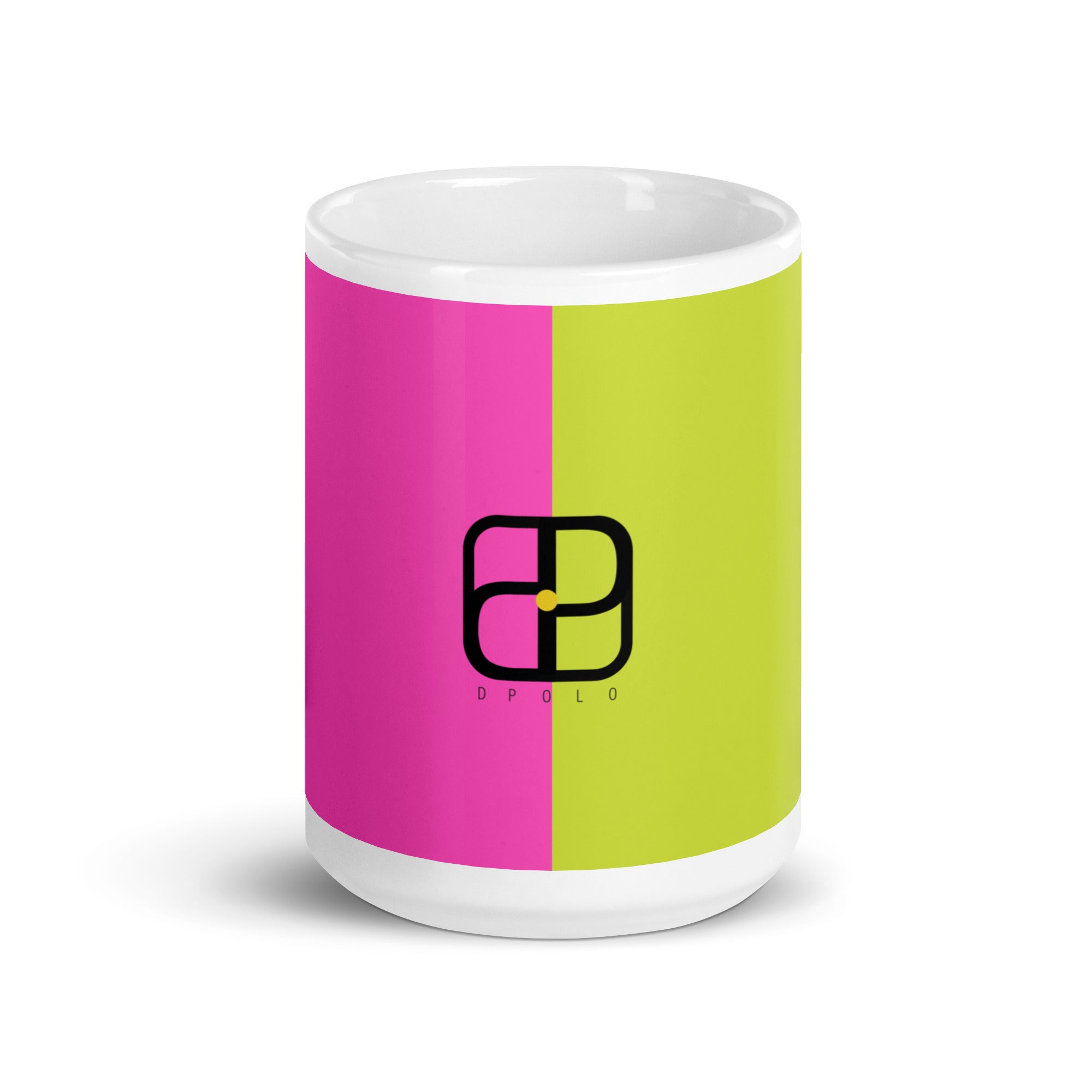 White glossy mug