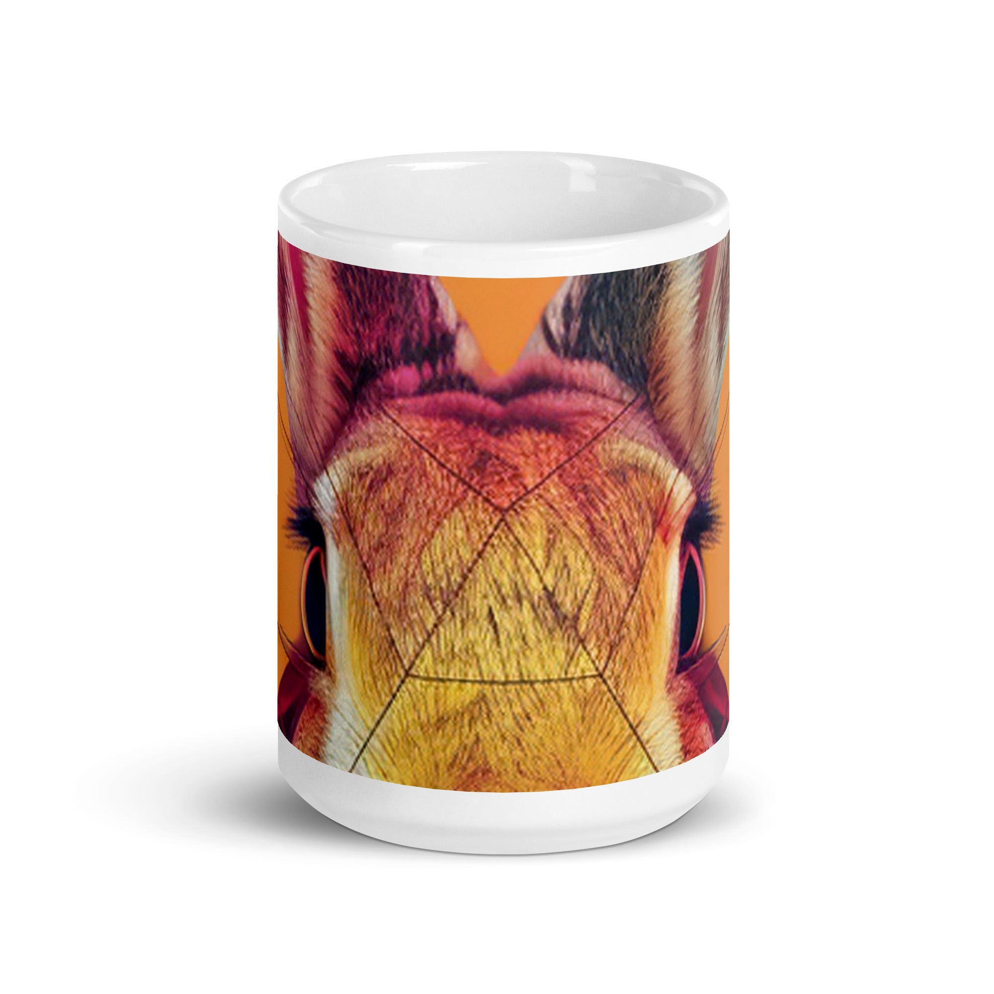 White glossy mug