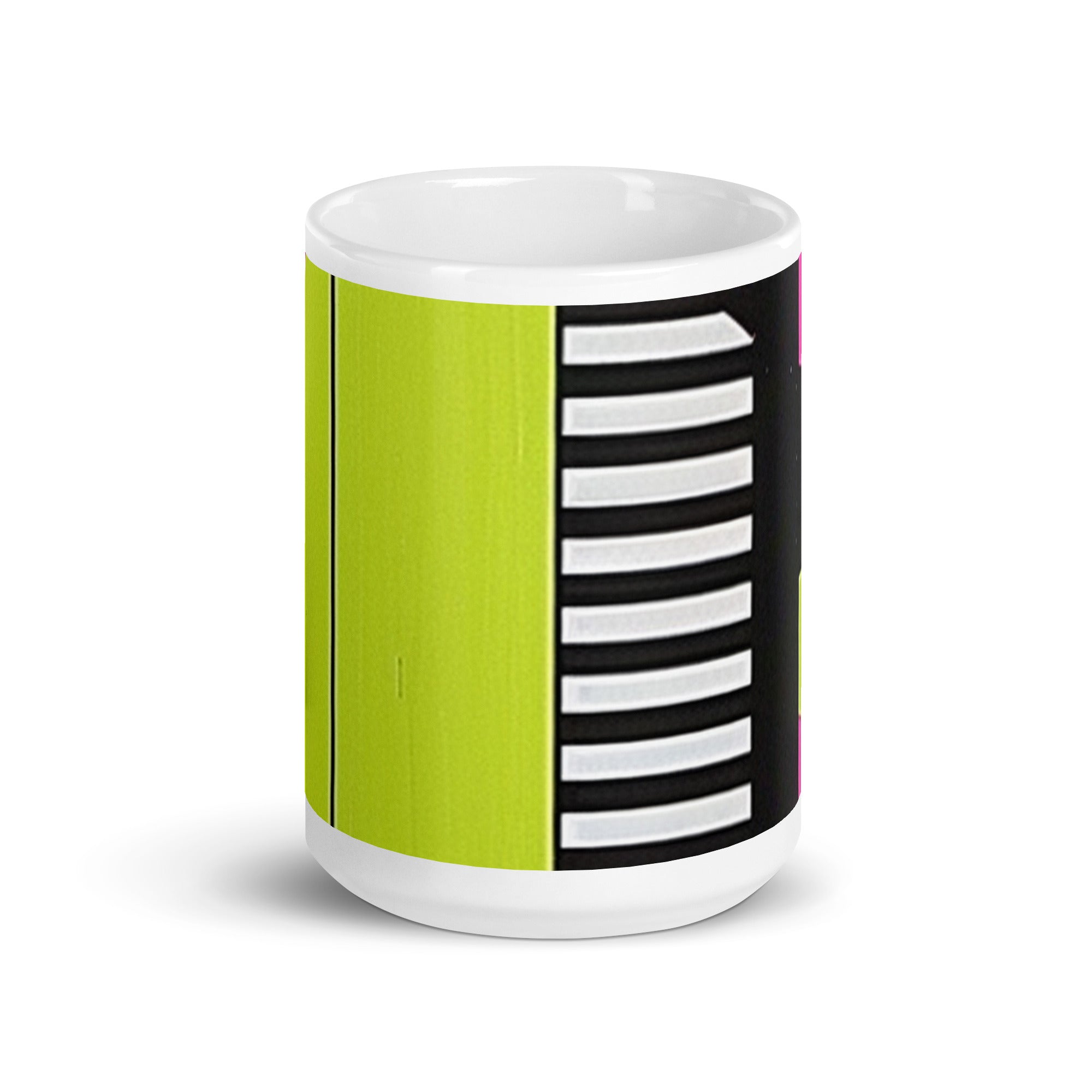 White glossy mug