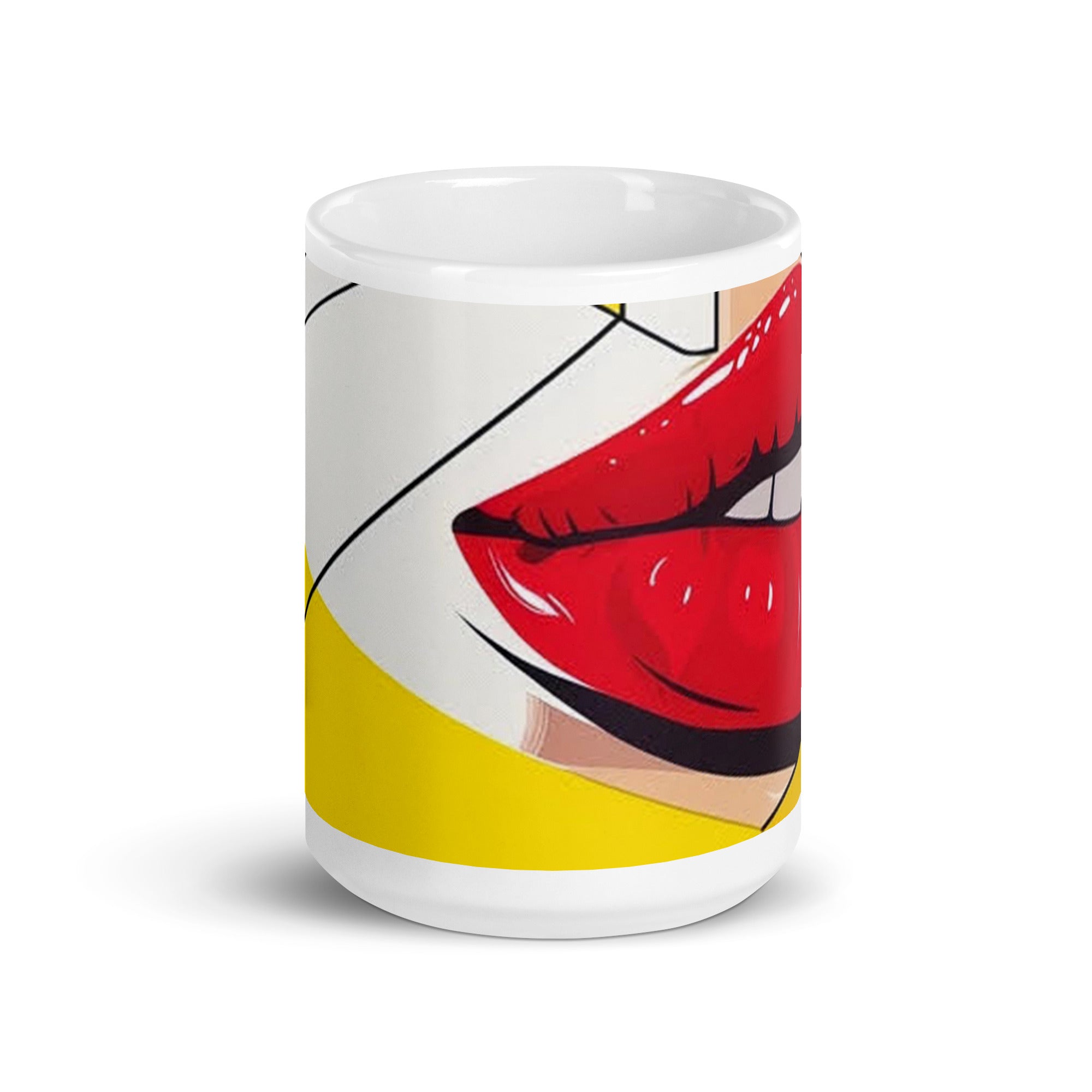 White glossy mug